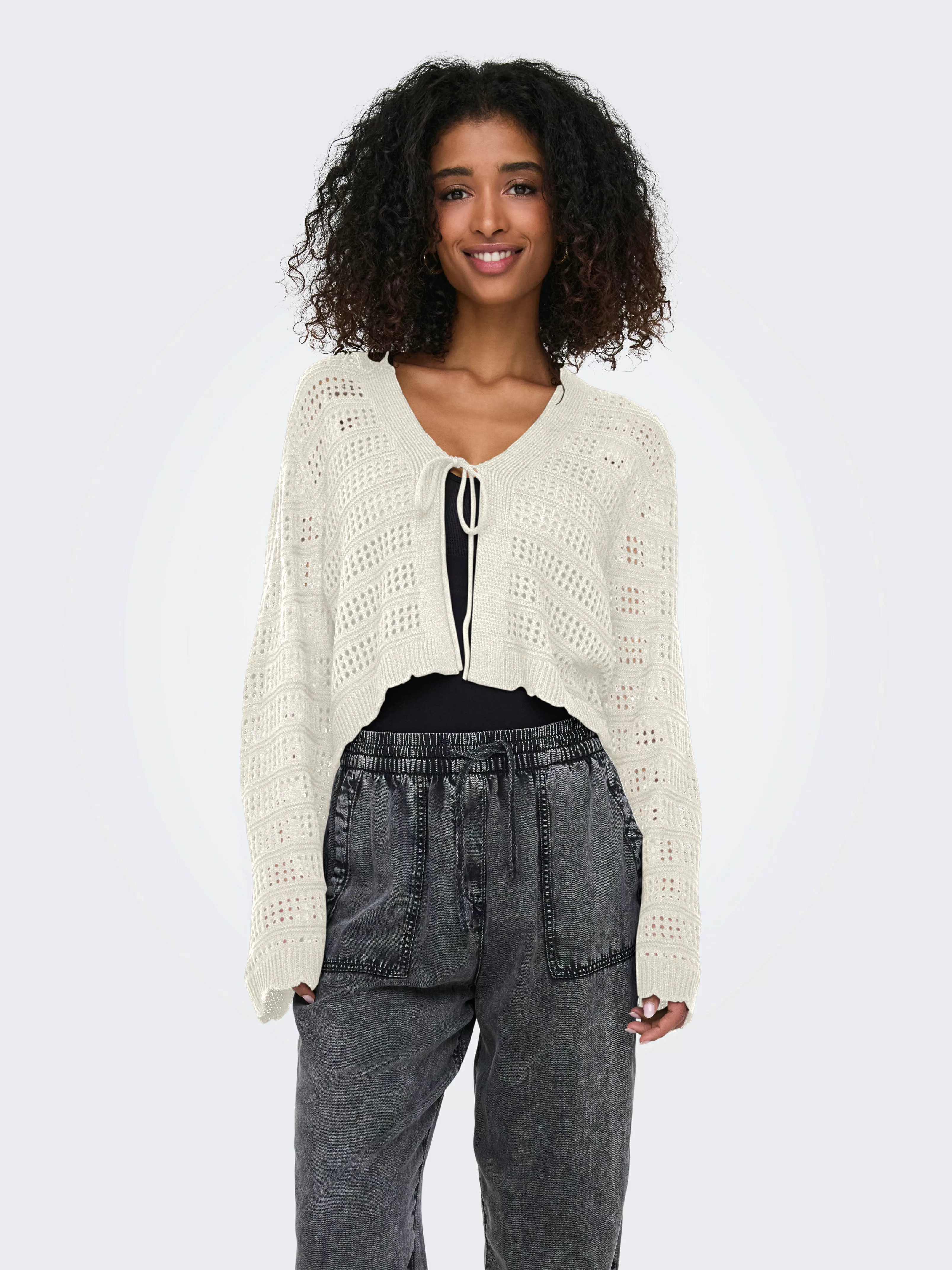 ONLY Strickjacke "ONLLYKKE TIE CARDIGAN L/S KNT NOOS" günstig online kaufen