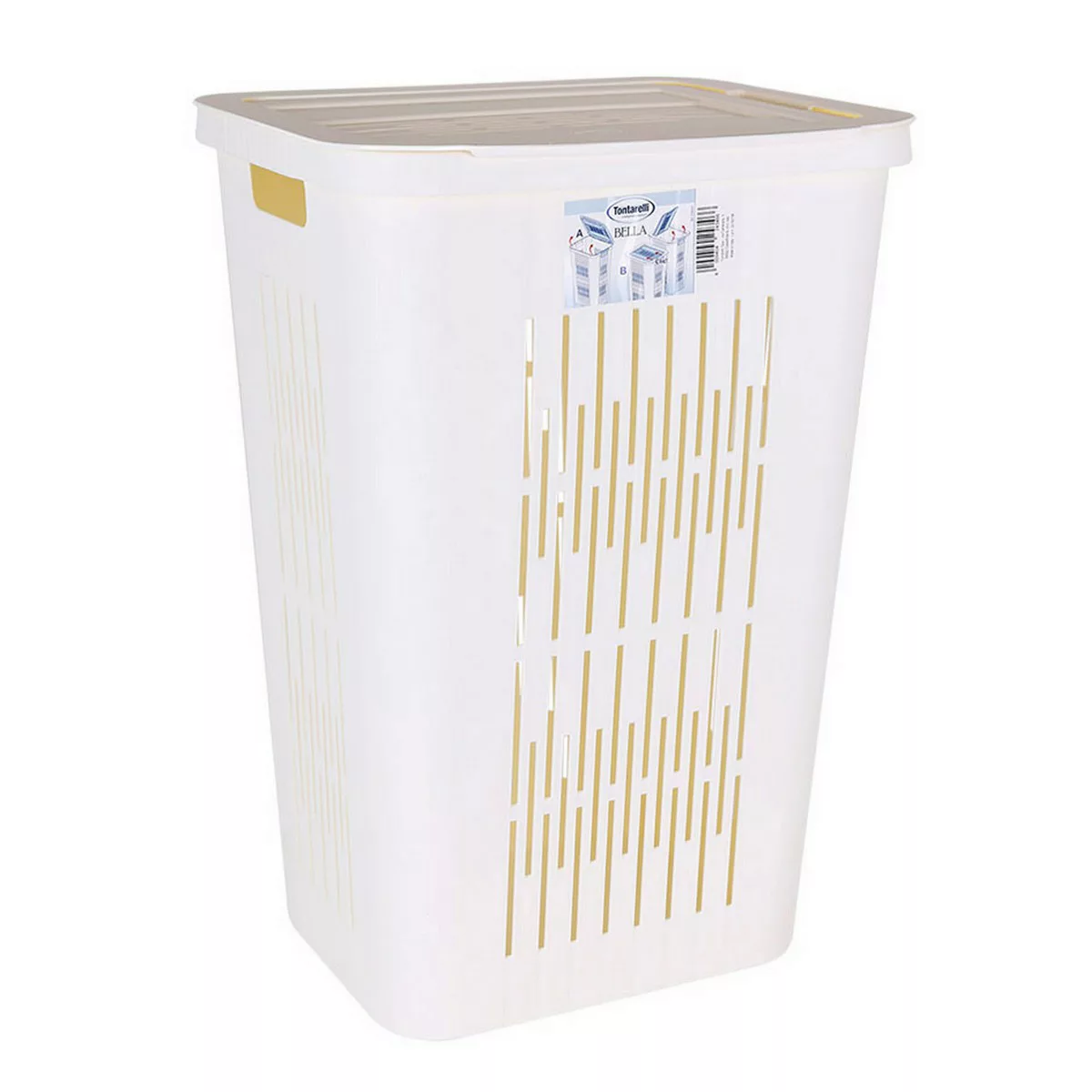 Korb Für Schmutzige Wäsche Bella Weiß 60 L (40,5 X 33 X 59 Cm) günstig online kaufen