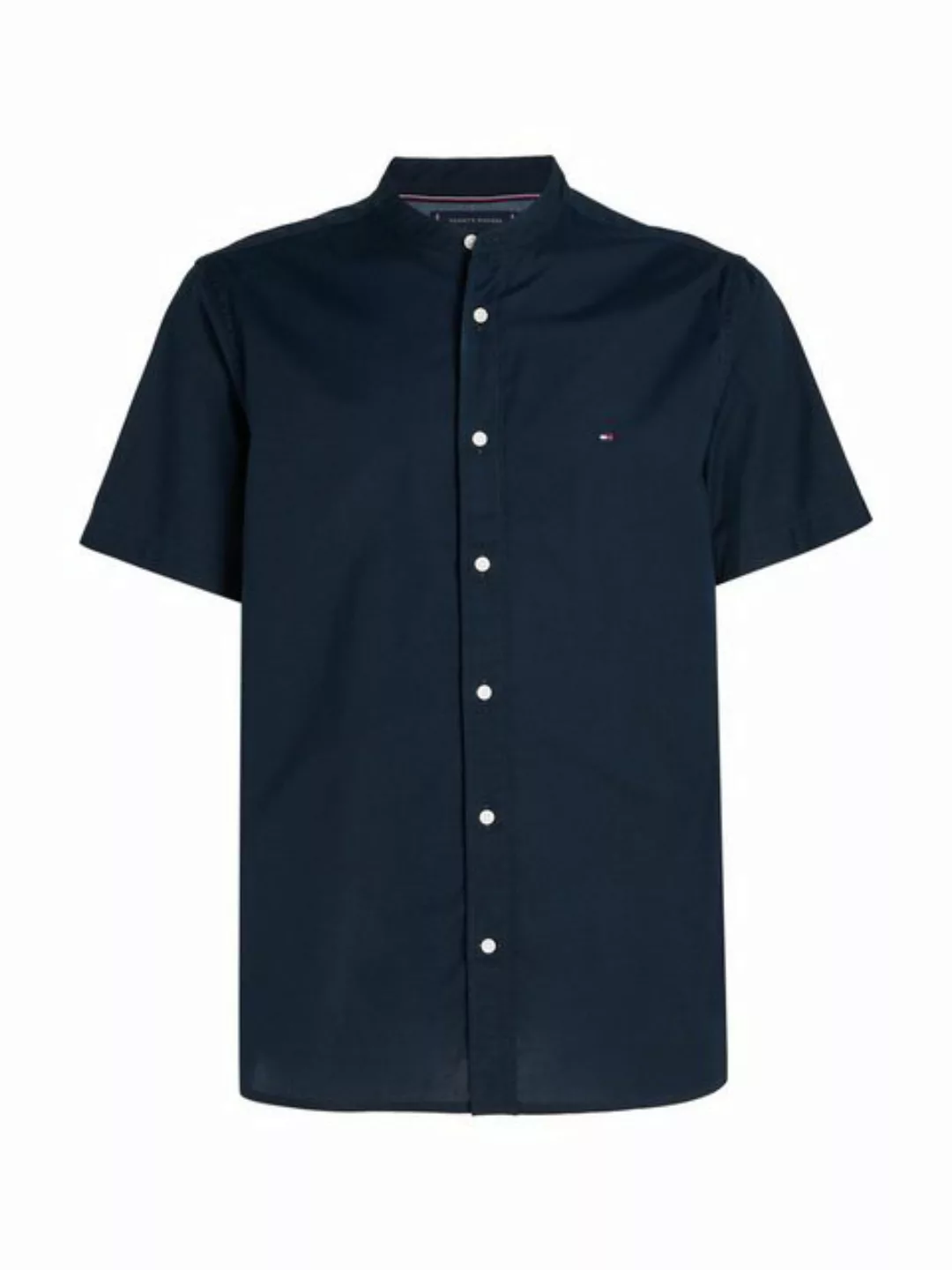 Tommy Hilfiger Kurzarmhemd FLEX POPLIN MAO RF SHIRT Markenstickerei günstig online kaufen