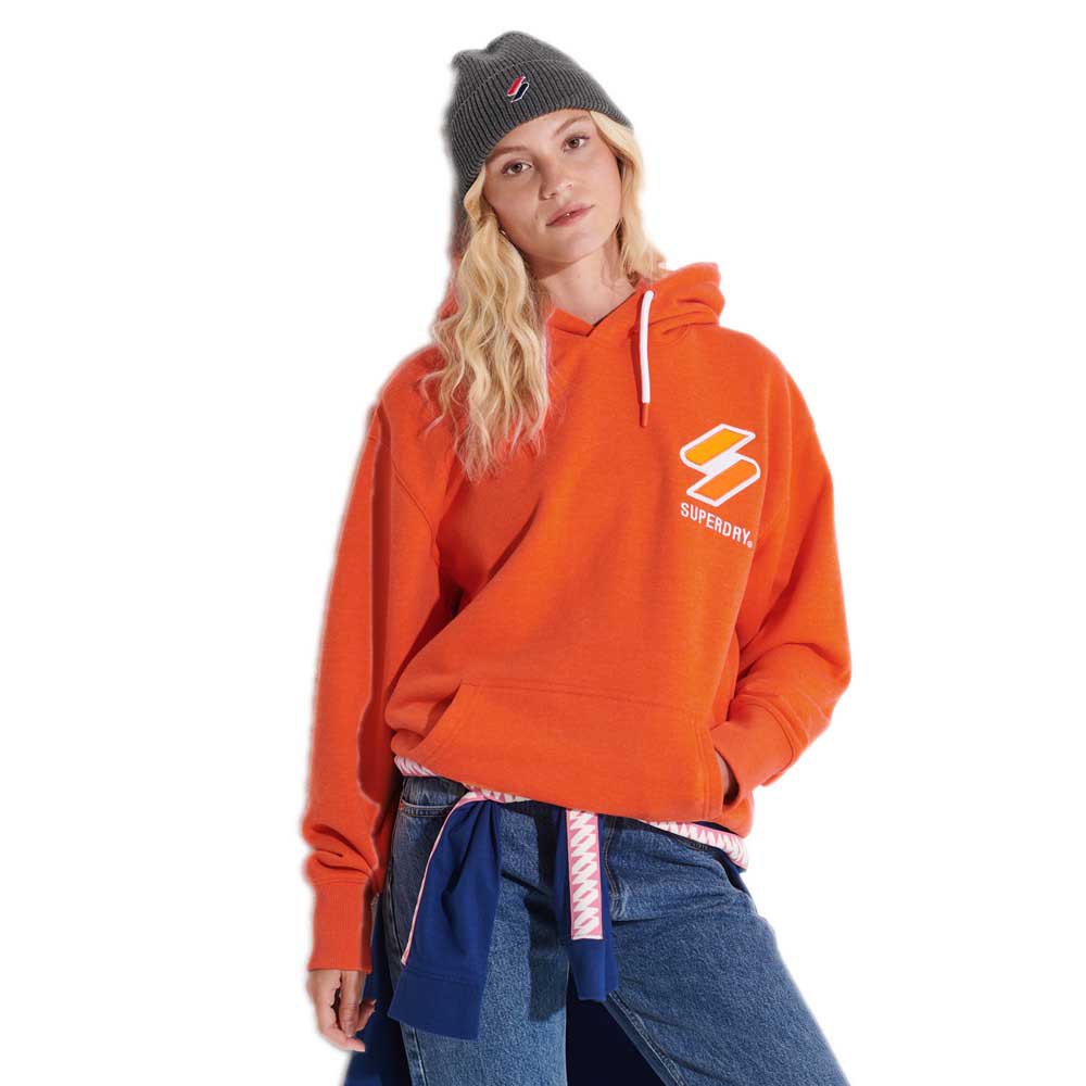 Superdry Code Apq Os Hood Pullover XS-S Denver Orange Marl günstig online kaufen