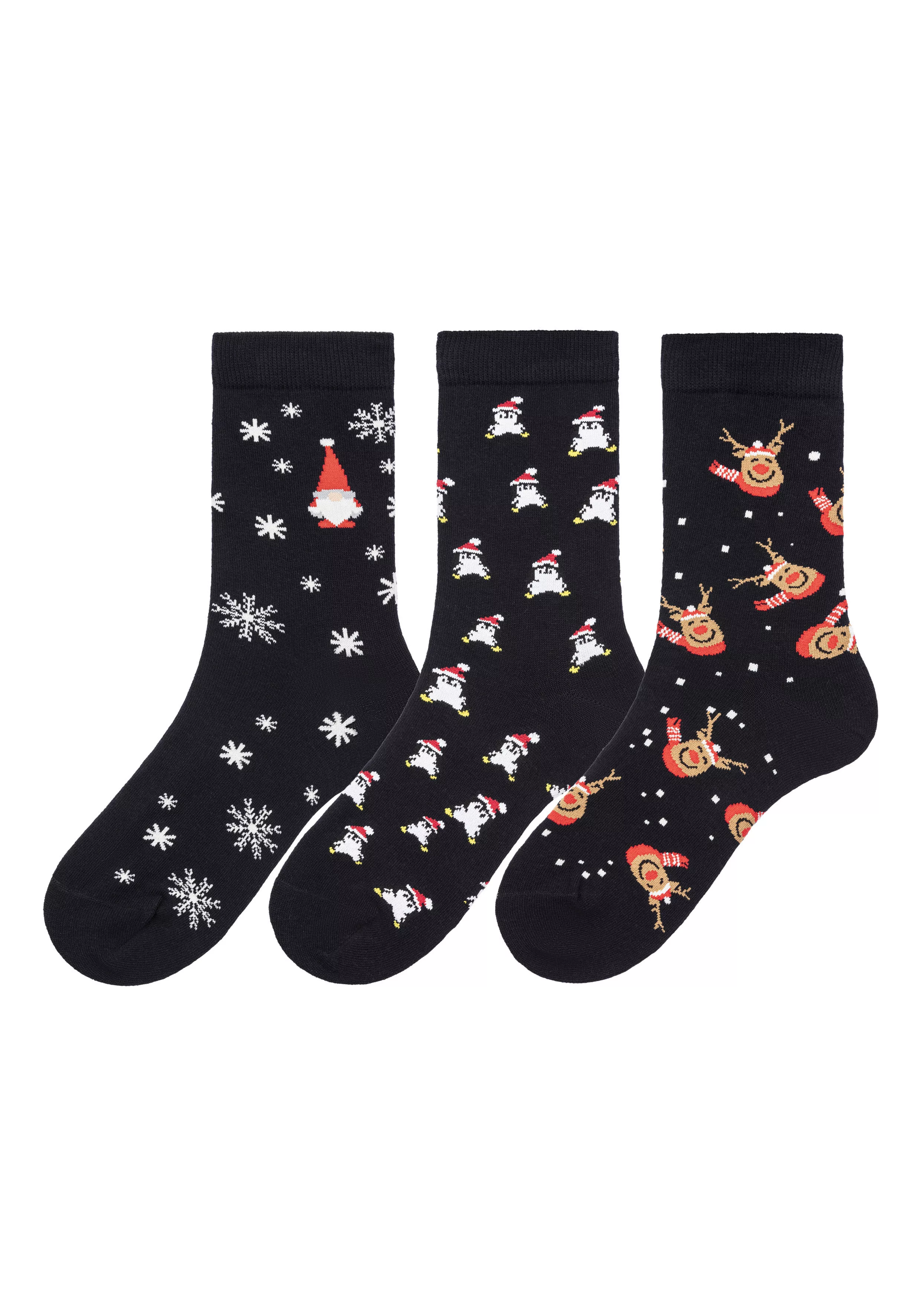 H.I.S Basicsocken "Weihnachtssocken", (Packung, 3 Paar), mit weihnachtliche günstig online kaufen