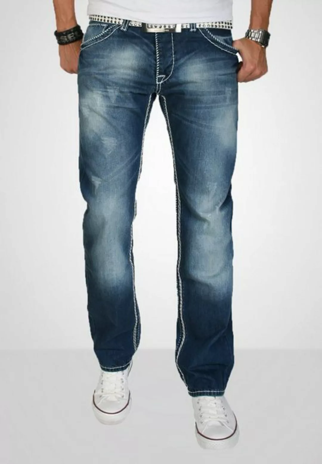Alessandro Salvarini Straight-Jeans ASRigio mit auffälligen dicken Nähten günstig online kaufen