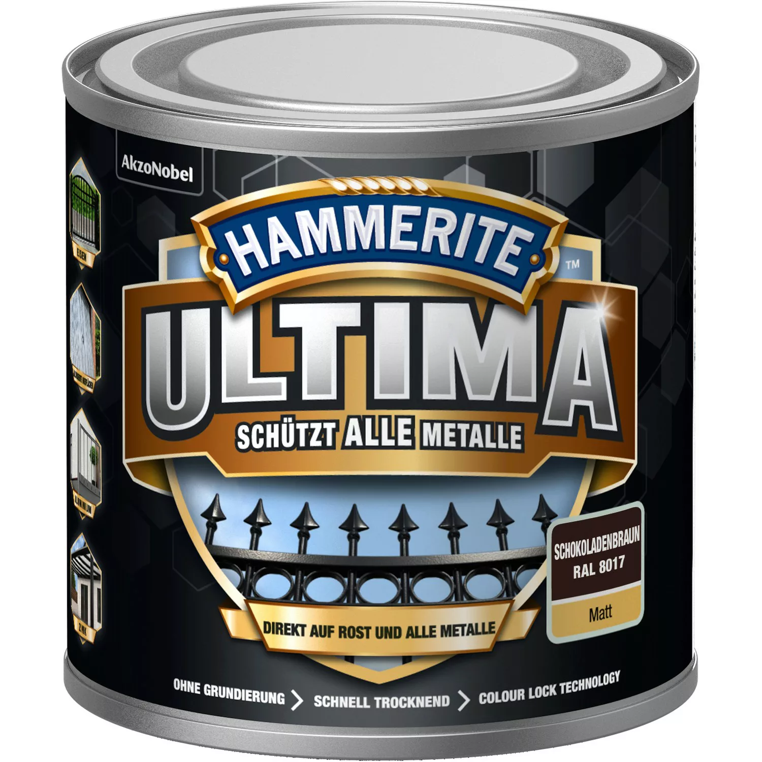 Hammerite Ultima Premium Metall-Schutzlack matt Schokoladenbraun 250 ml günstig online kaufen
