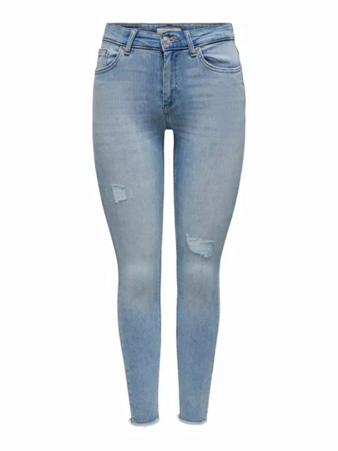 Only Damen Jeans ONLBLUSH MID SK REA685 - Skinny Fit - Blau - Light Medium günstig online kaufen