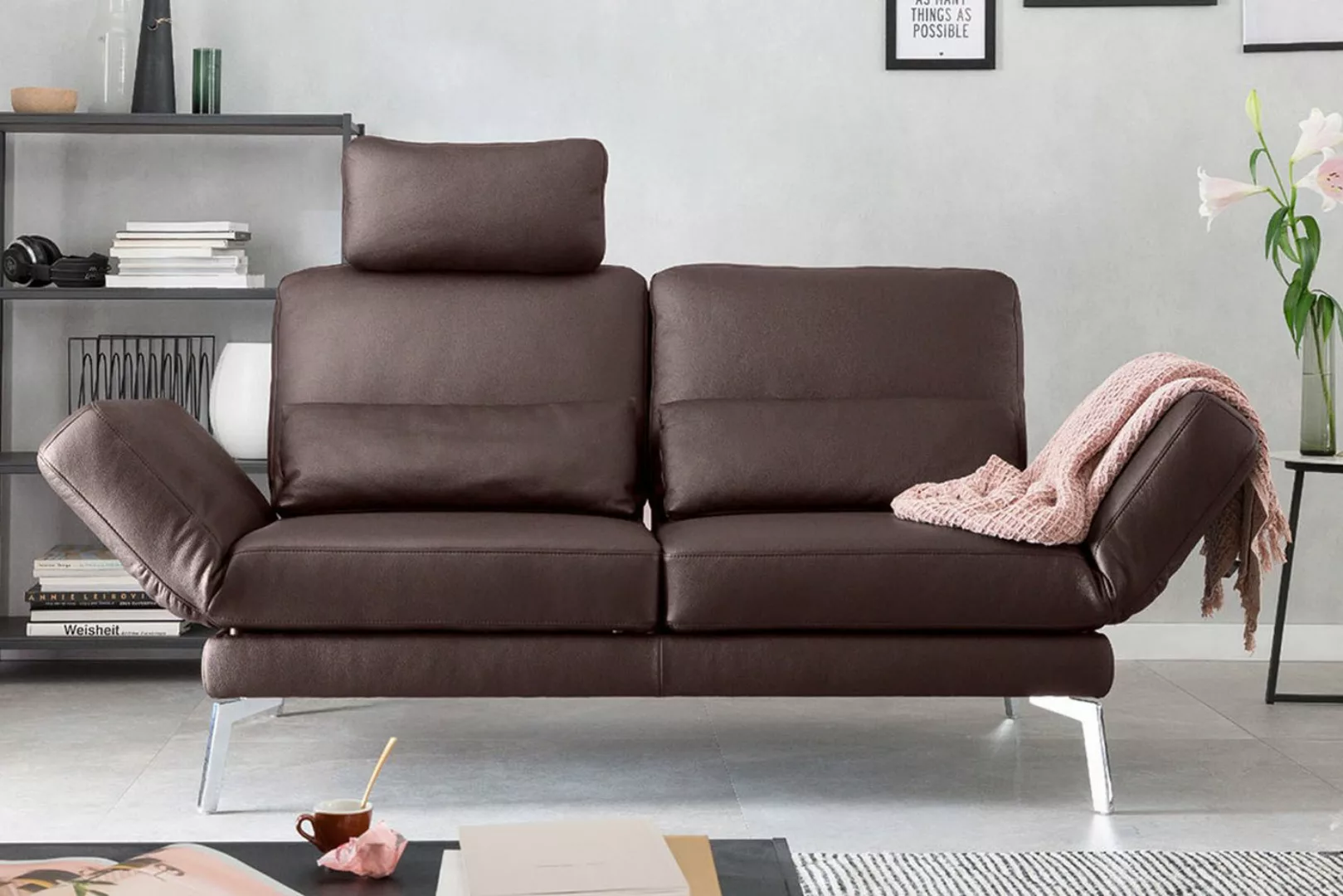 KAWOLA 2-Sitzer HURRICANE, Sofa Leder verschiedene Farben günstig online kaufen