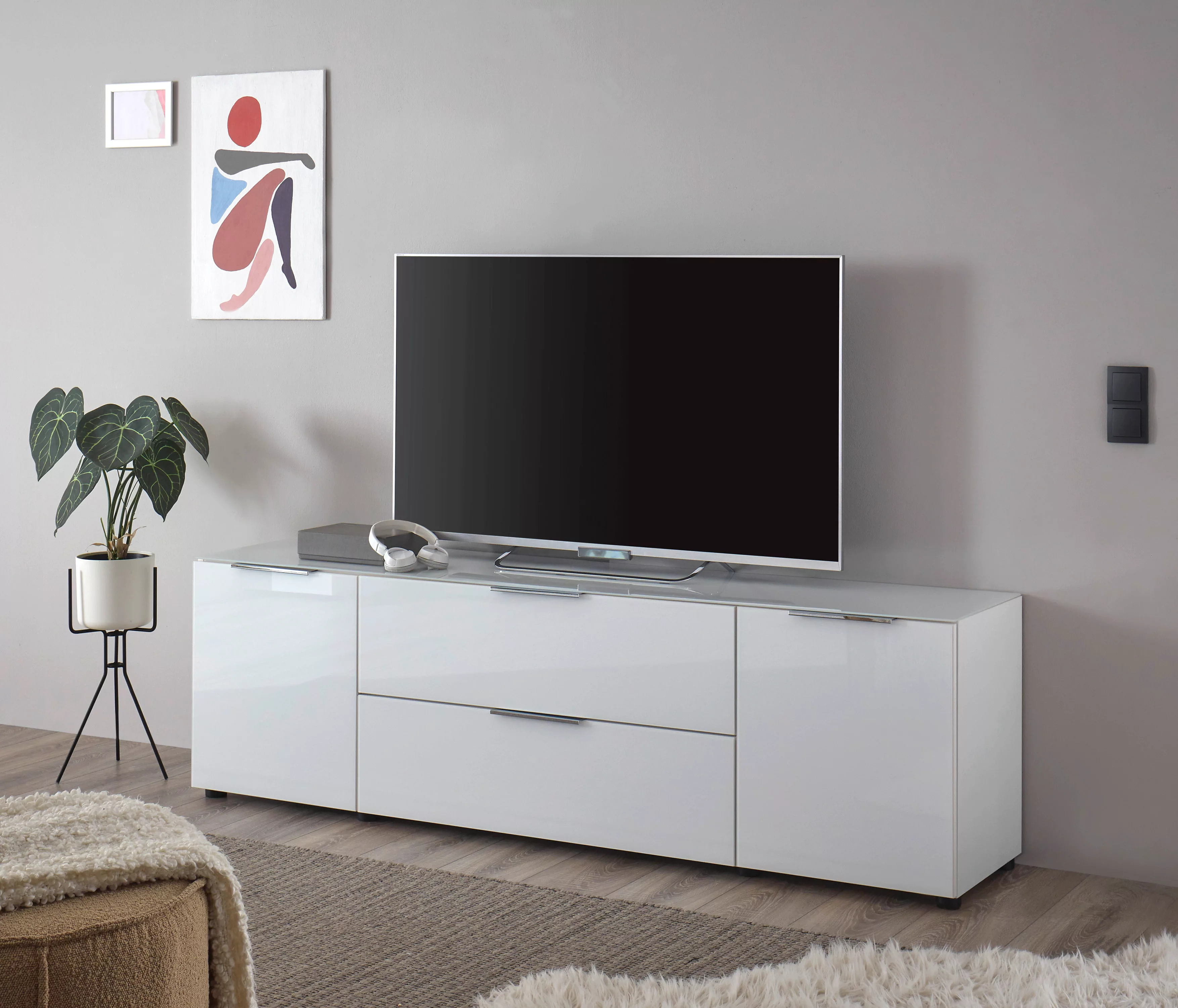 HBZ Lowboard "Santorin", (1 St.), für Tv bis 65 Zoll, Tv-Schrank wahlweise günstig online kaufen