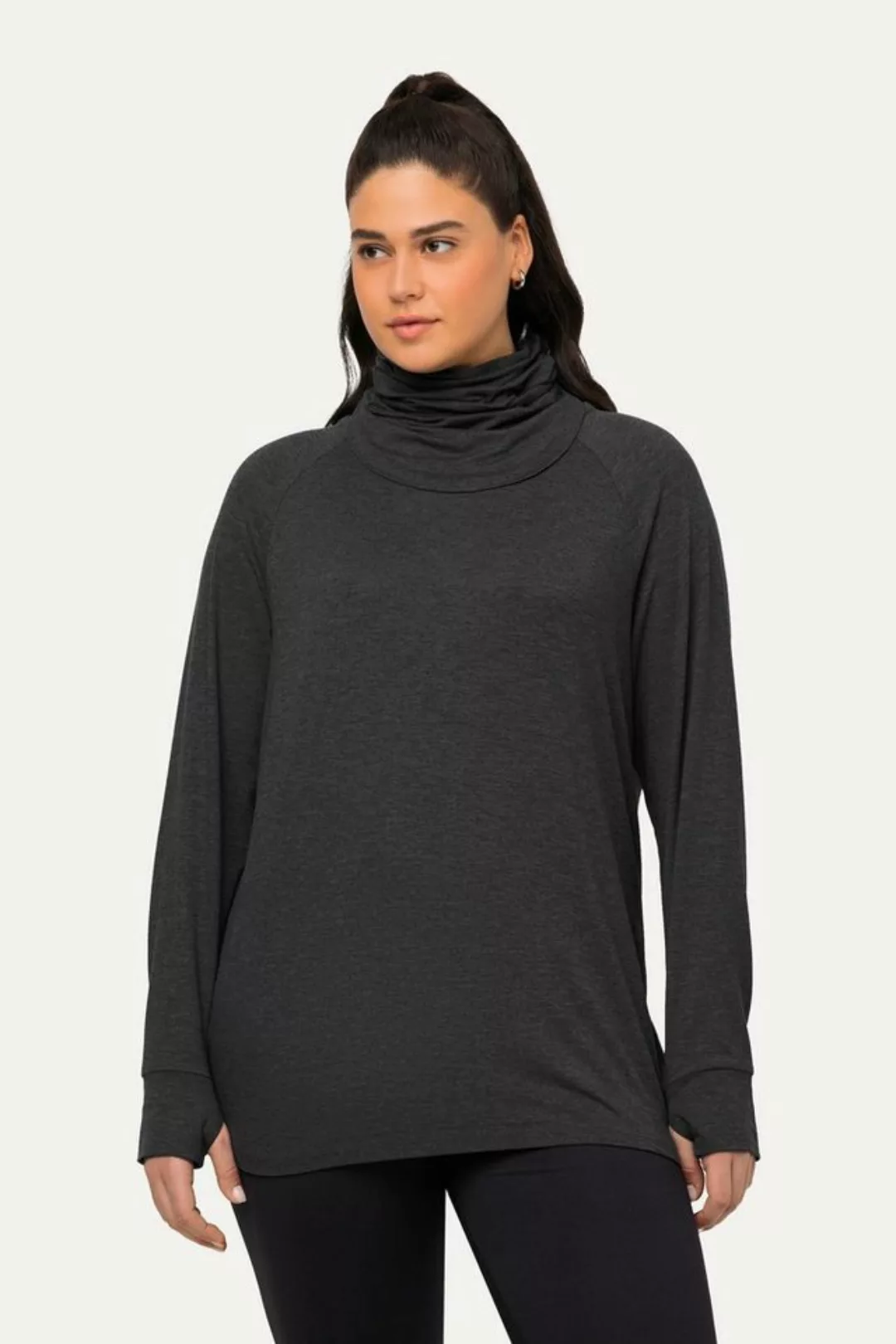 Ulla Popken Sweatshirt Sweater Loop Rundhals Langarm extraweich günstig online kaufen