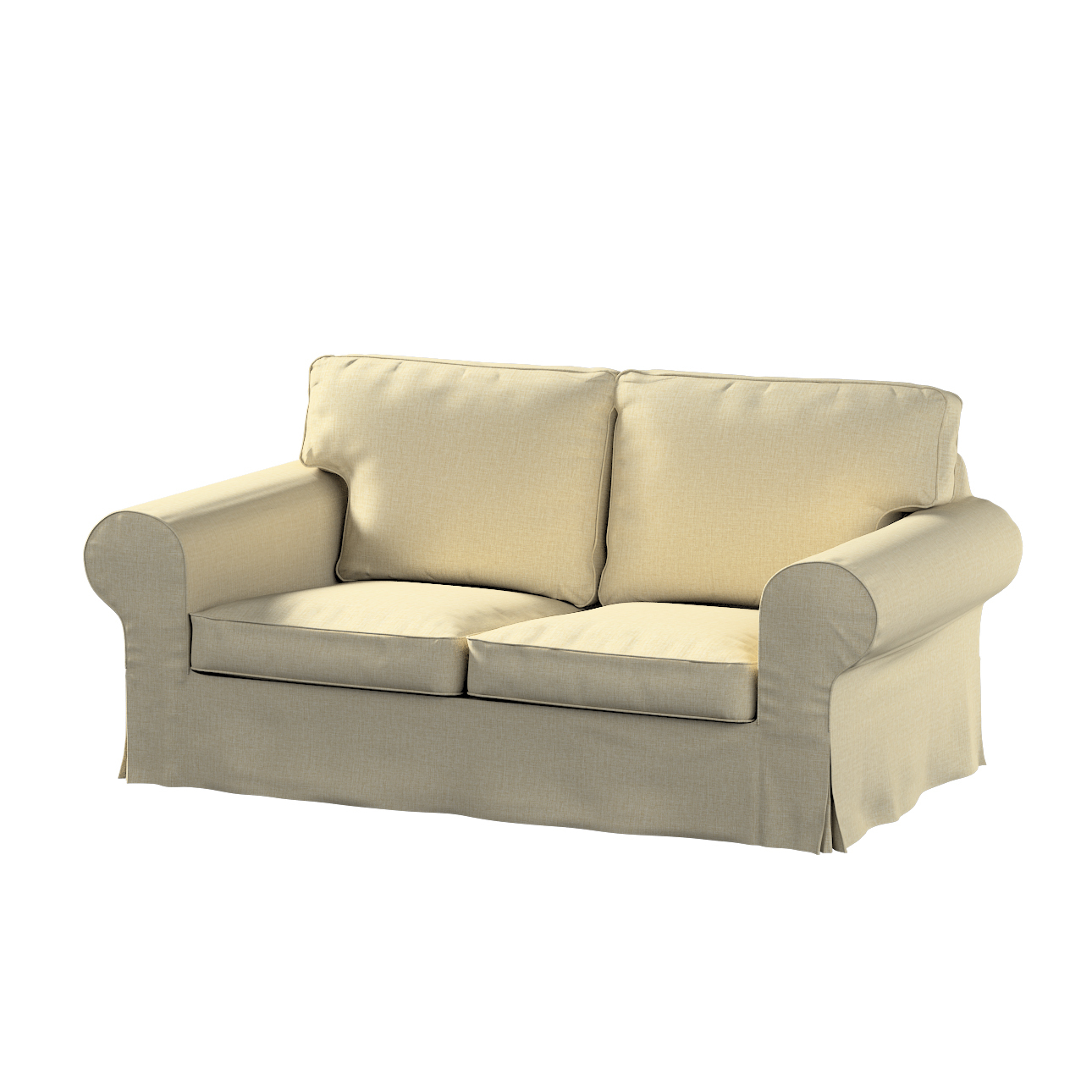 Bezug für Ektorp 2-Sitzer Sofa nicht ausklappbar, olivgrün-creme, Sofabezug günstig online kaufen