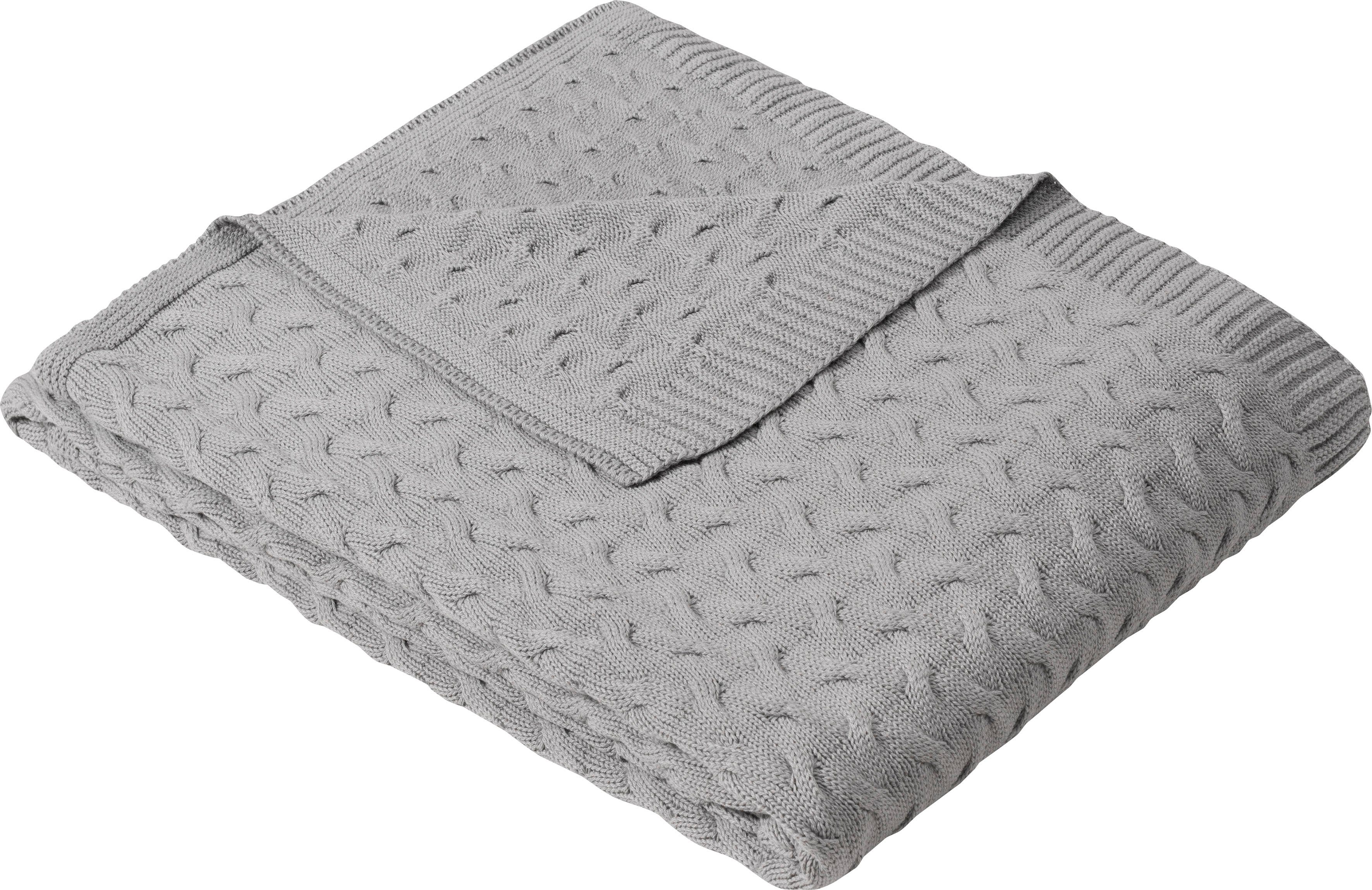 Wolldecke Strickdecke Somero, IBENA, Strickmuster, Kuscheldecke günstig online kaufen