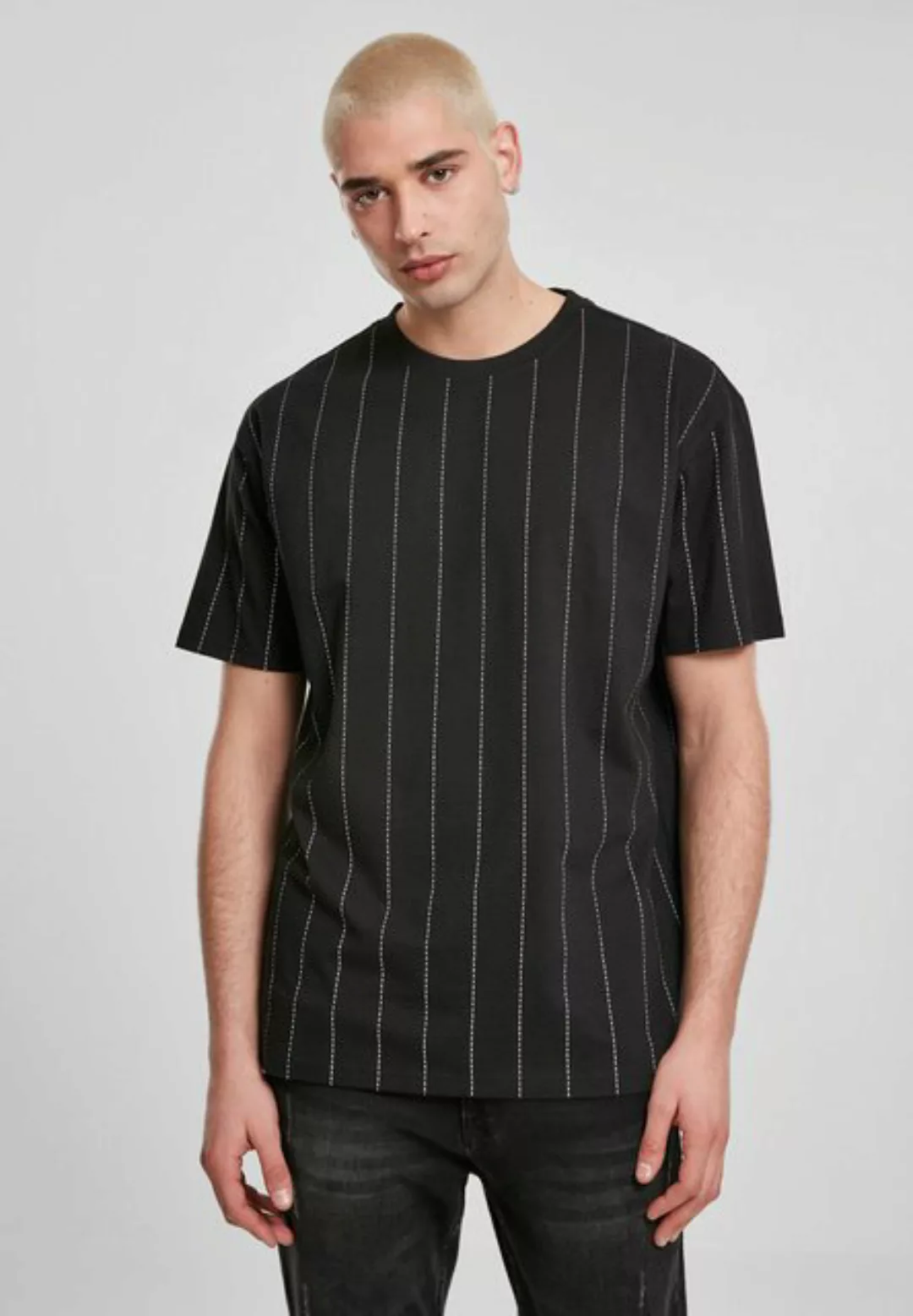 URBAN CLASSICS T-Shirt TB3522 - Oversized Pinstripe Tee black S günstig online kaufen