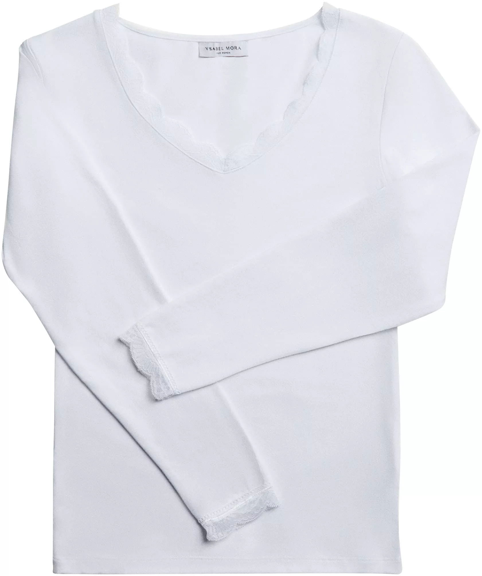 YSABEL MORA Langarmshirt "BASIC COLLECTION COTTON WITH LACE", das perfekte günstig online kaufen