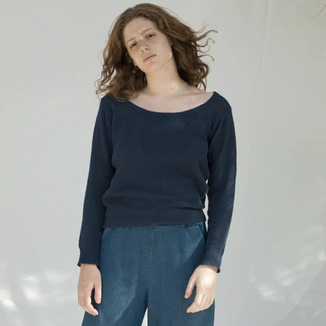 Recycelter Pullover Für Frauen Aus Denim-baumwolle Grazia günstig online kaufen