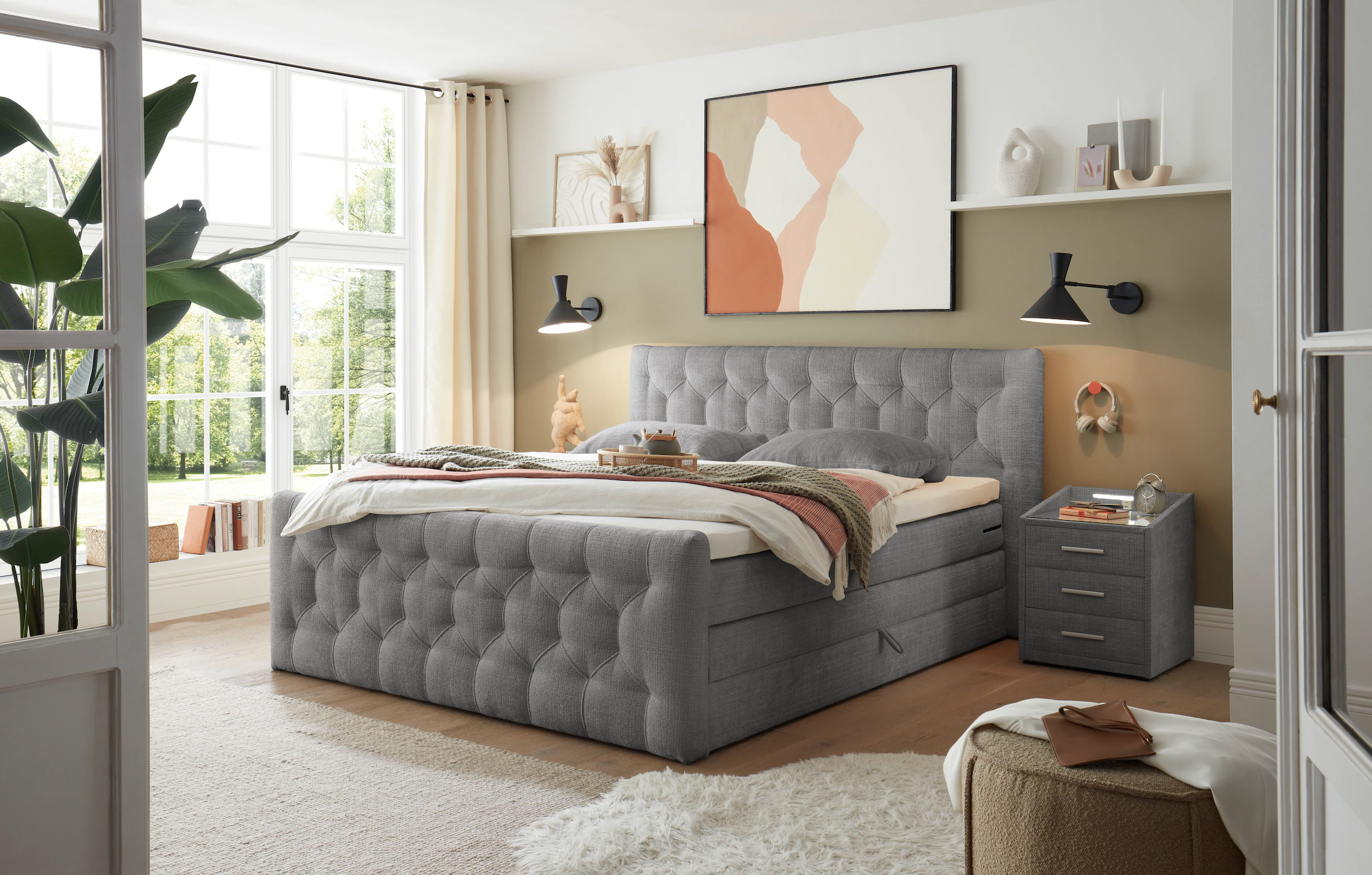 ED EXCITING DESIGN Boxspringbett »"Cashfield"! Topseller inkl. zwei Bettkäs günstig online kaufen