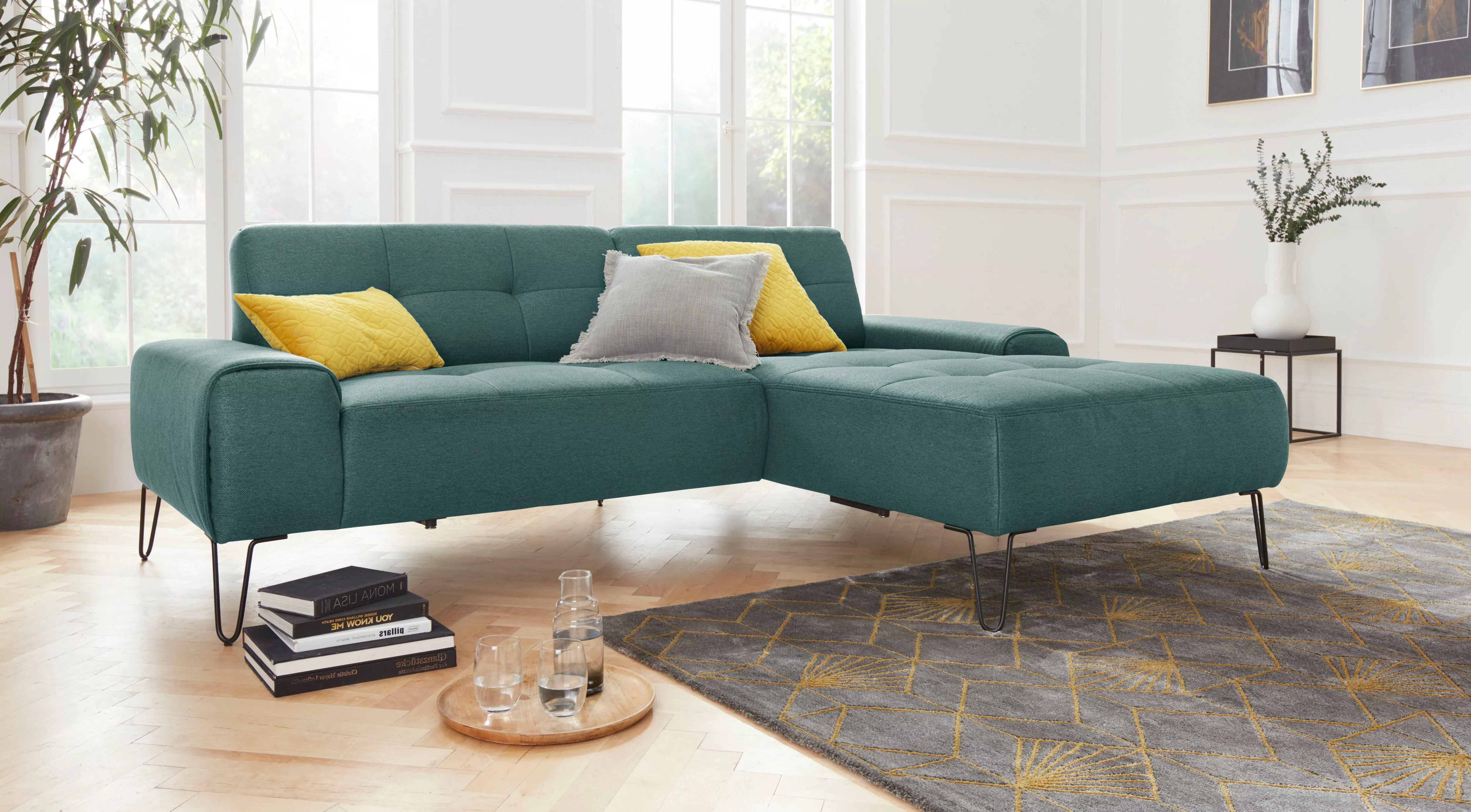 exxpo - sofa fashion Ecksofa "Taranto, aktuelles Design trifft Sitzkomfort, günstig online kaufen