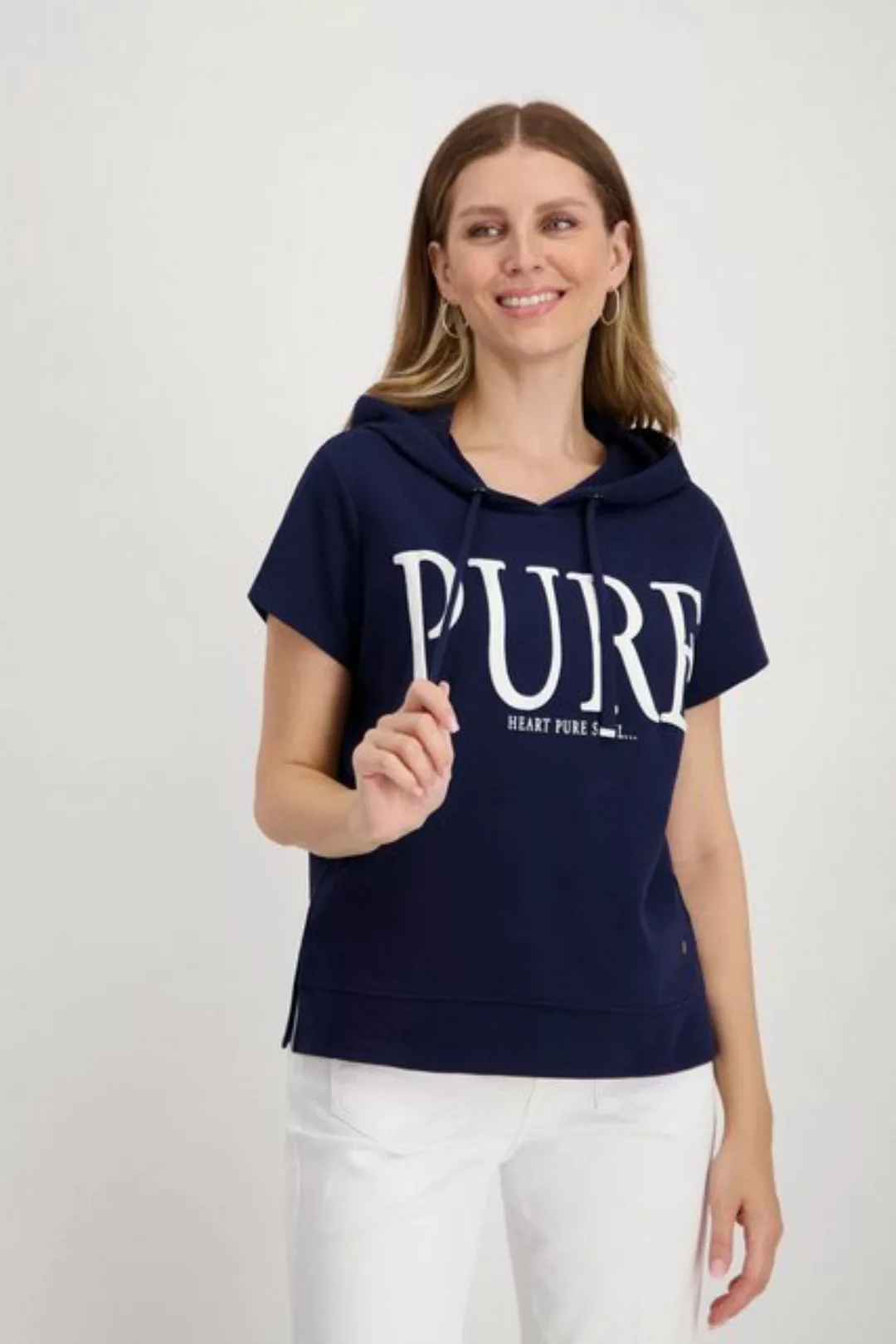 Monari Kapuzensweatshirt mit Schriftzug günstig online kaufen