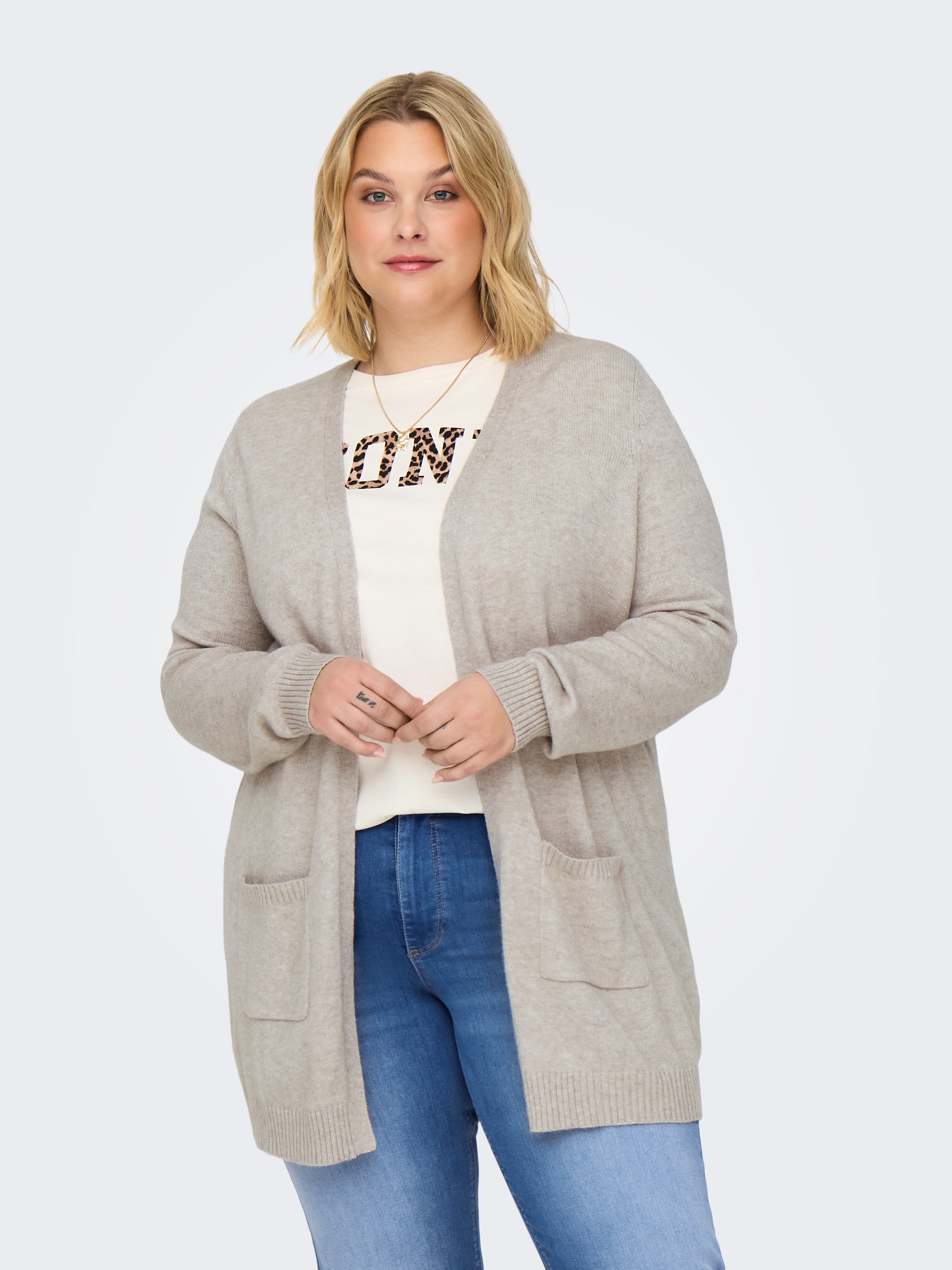 ONLY CARMAKOMA Strickjacke "CARESLY L/S OPEN CARDIGAN NOOS KNT" günstig online kaufen