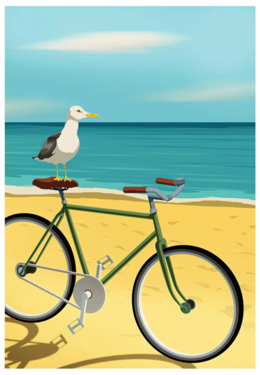Poster Bike Sea günstig online kaufen