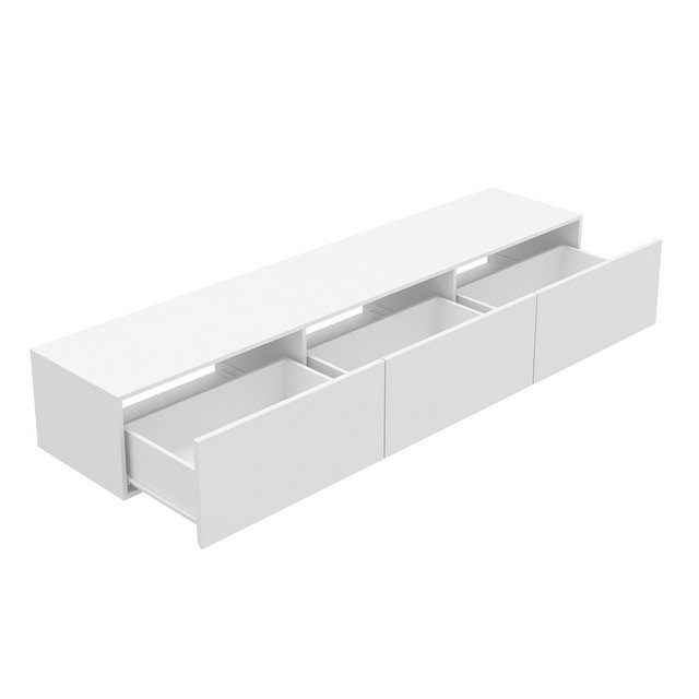 FUFU&GAGA TV-Schrank Hängender TV-Ständer mit 3 Schubladen,weiß, MDF, 160 x günstig online kaufen