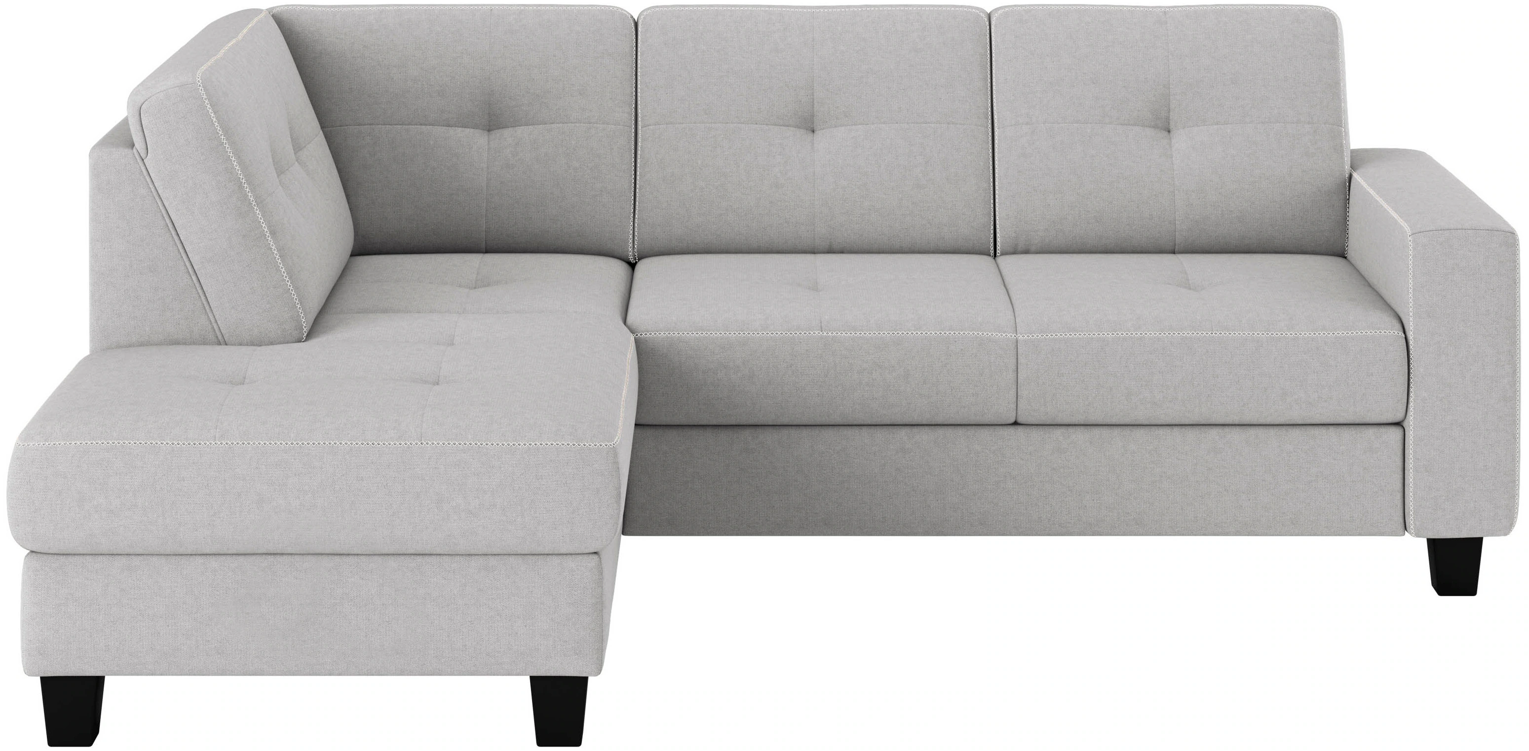 Places of Style Ecksofa »Varese«, Kreuznaht in beige günstig online kaufen