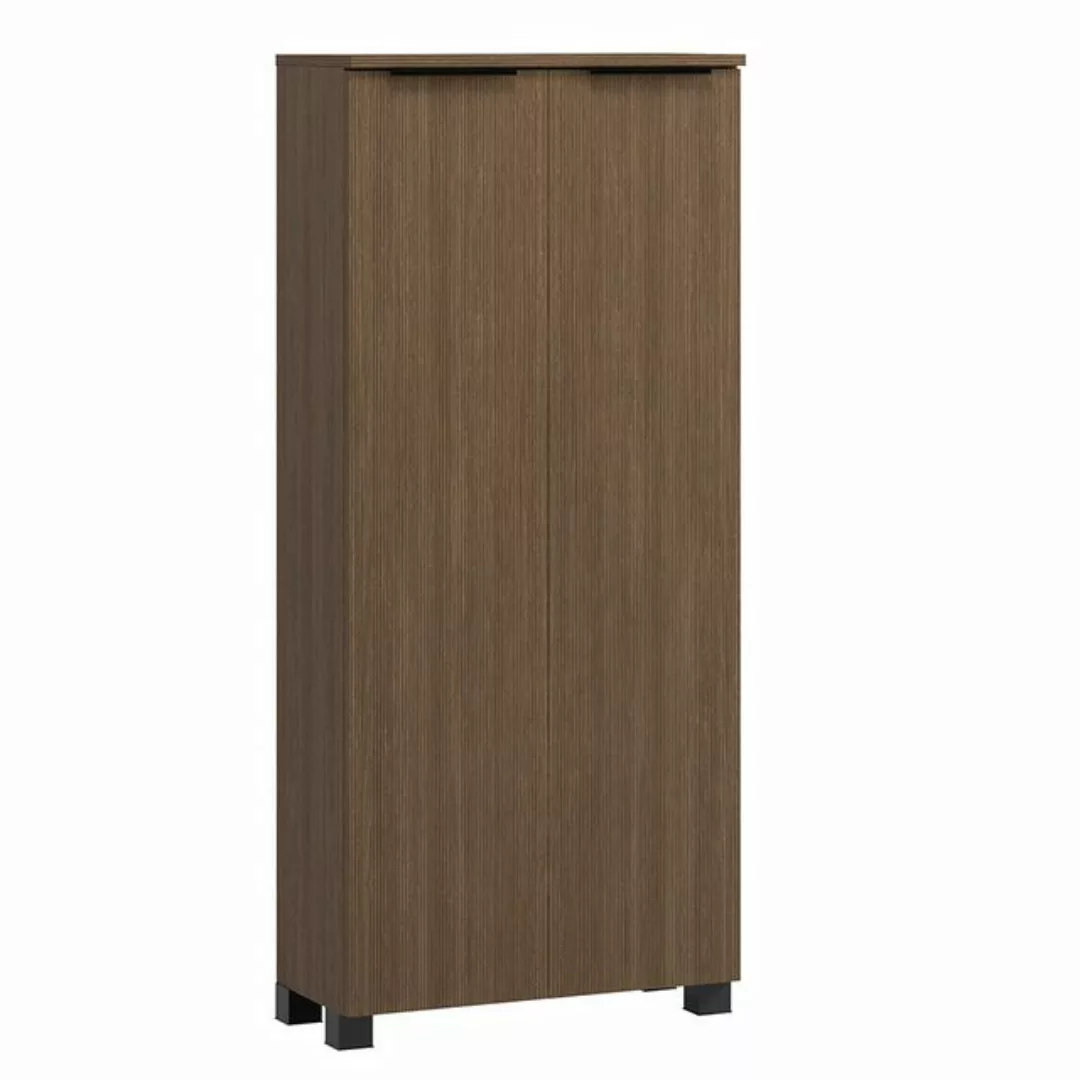 Lomadox Hochschrank SORRENT-03 Badschrank 60 cm breit Eiche Nb. günstig online kaufen