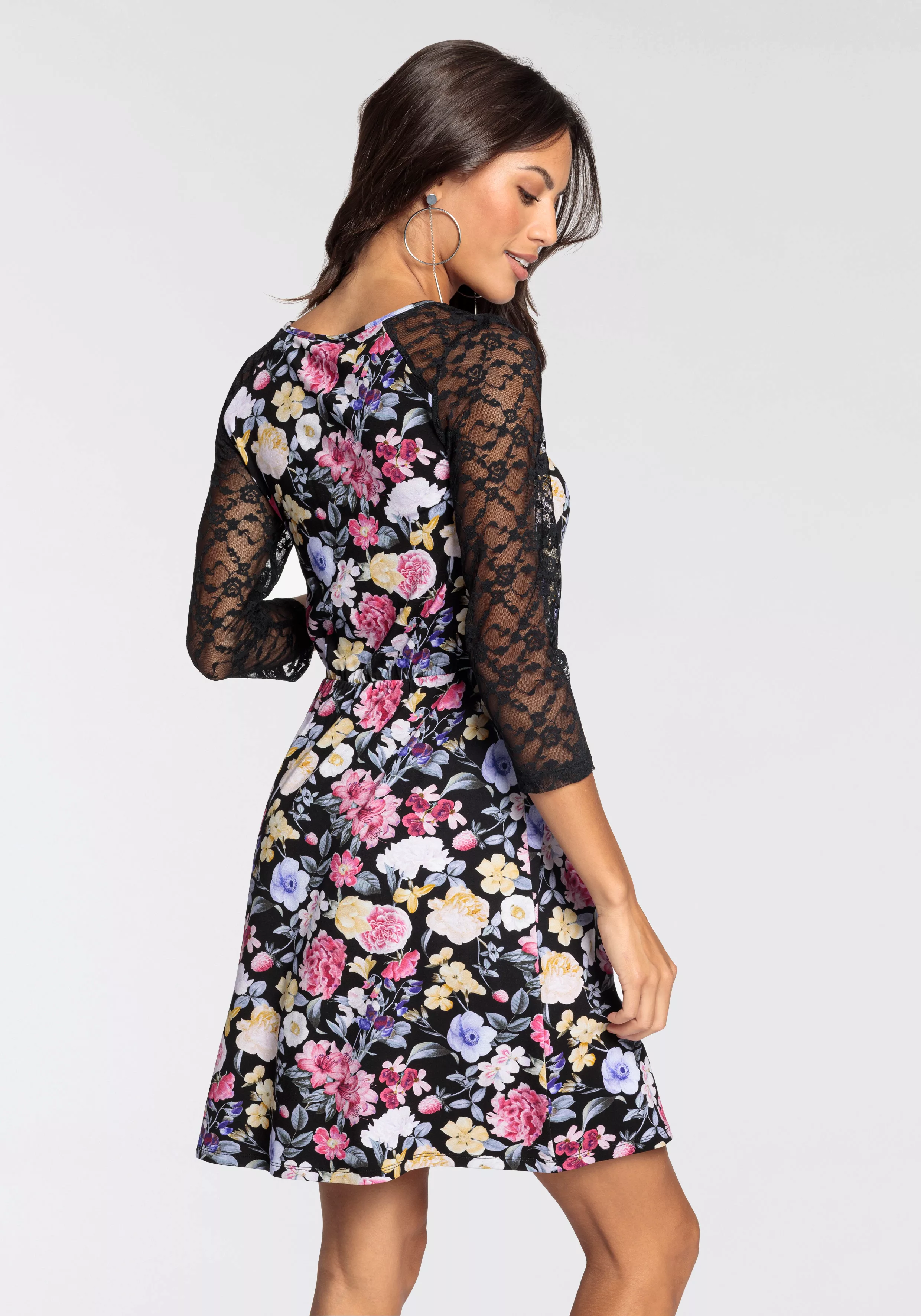 Melrose Spitzenkleid, mit elegantem Blumen-Print - NEUE KOLLEKTION günstig online kaufen