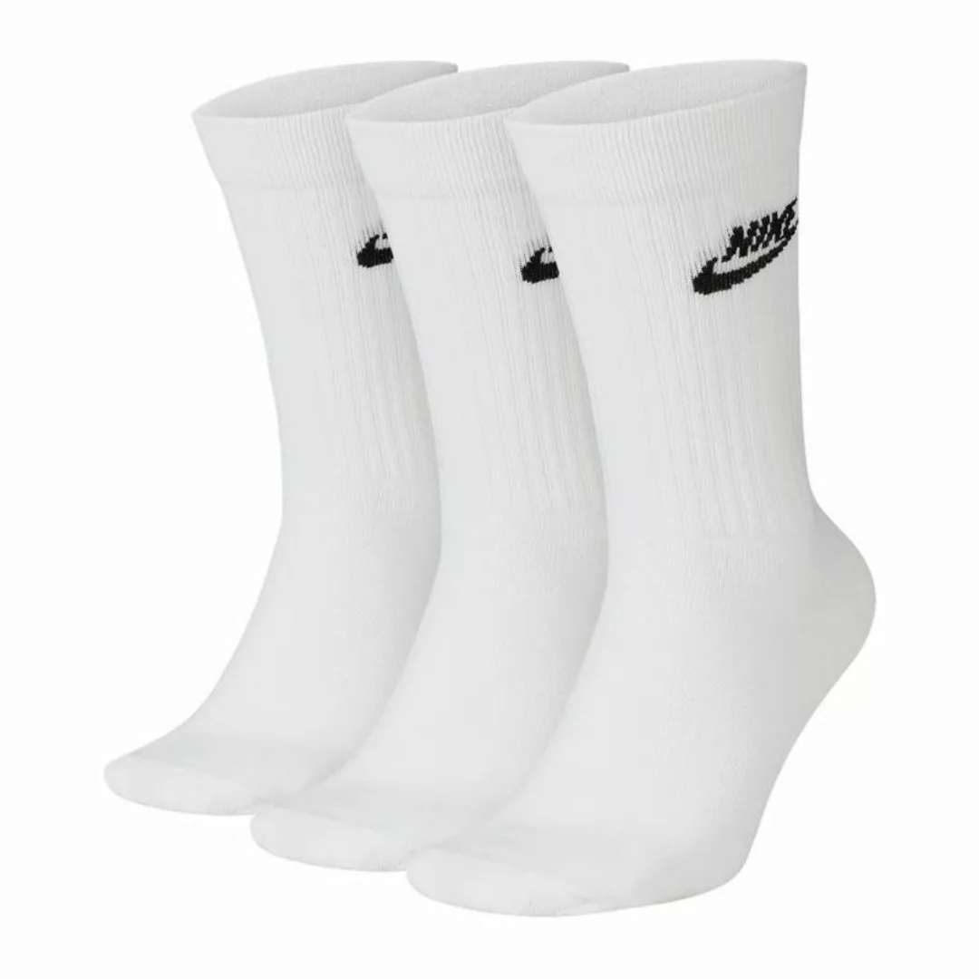 Nike Sportswear Everyday Essential Crew Socken 3 Paare EU 34-38 White / Bla günstig online kaufen