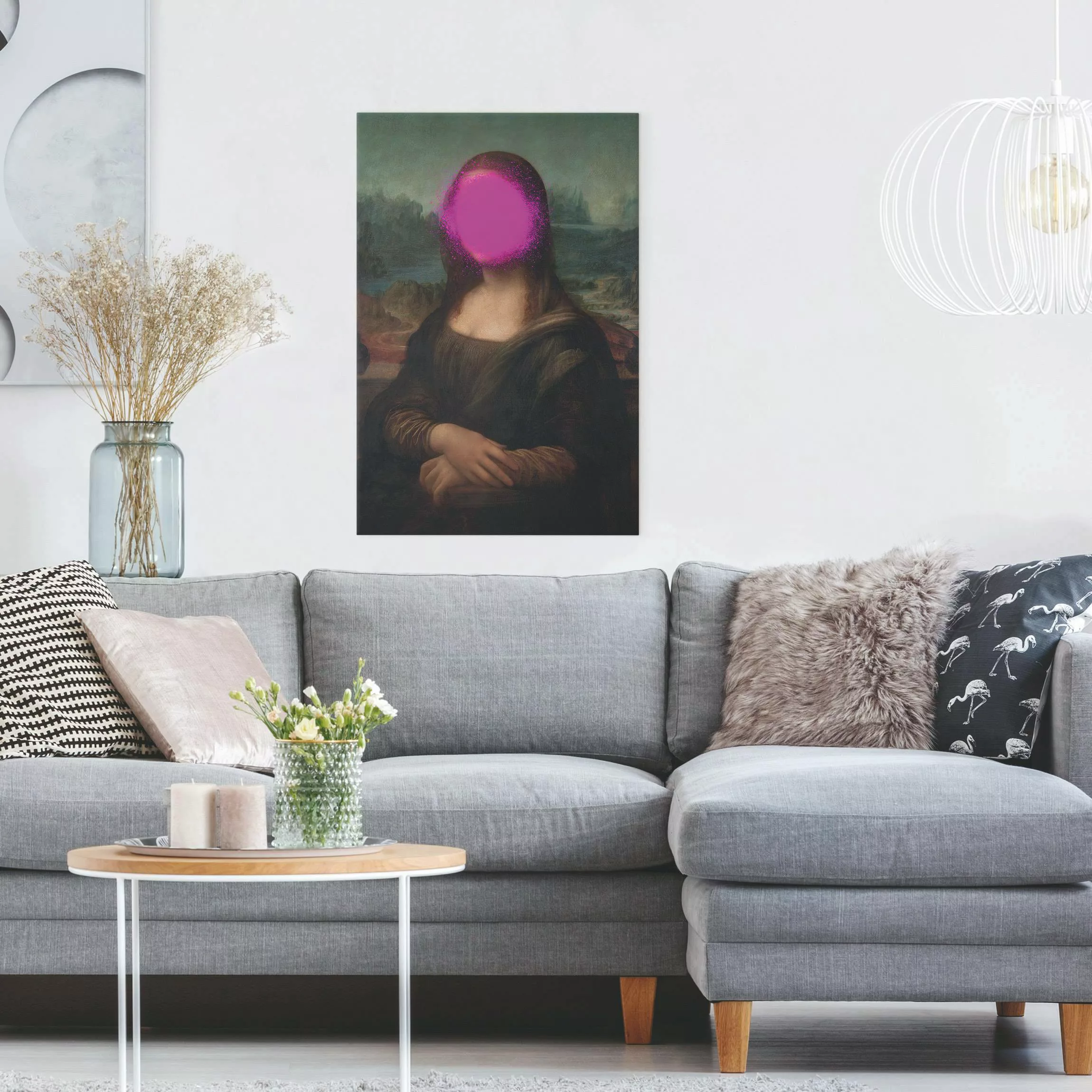 Leinwandbild Mona Lisa x Spraypaint günstig online kaufen