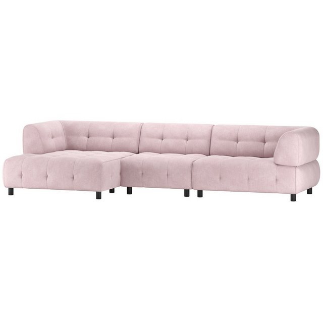 WOOOD Ecksofa Chaiselongue Louis mit Flachgewebe Links günstig online kaufen