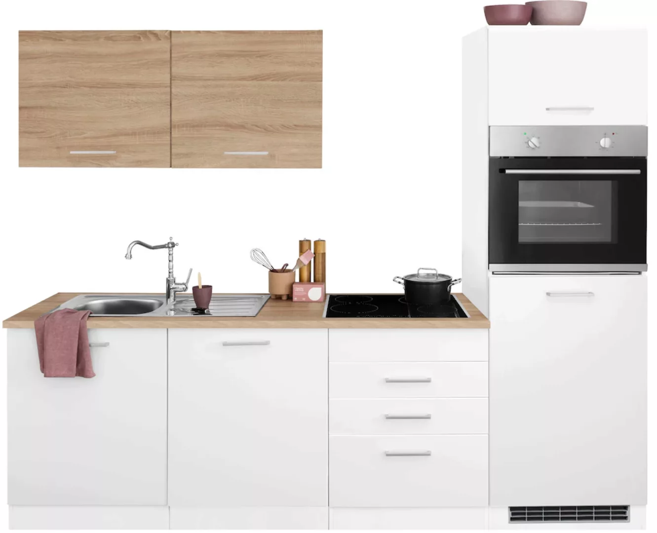 HELD MÖBEL Küchenzeile "Visby", ohne E-Geräte, Breite 240 cm für Kühlschrna günstig online kaufen