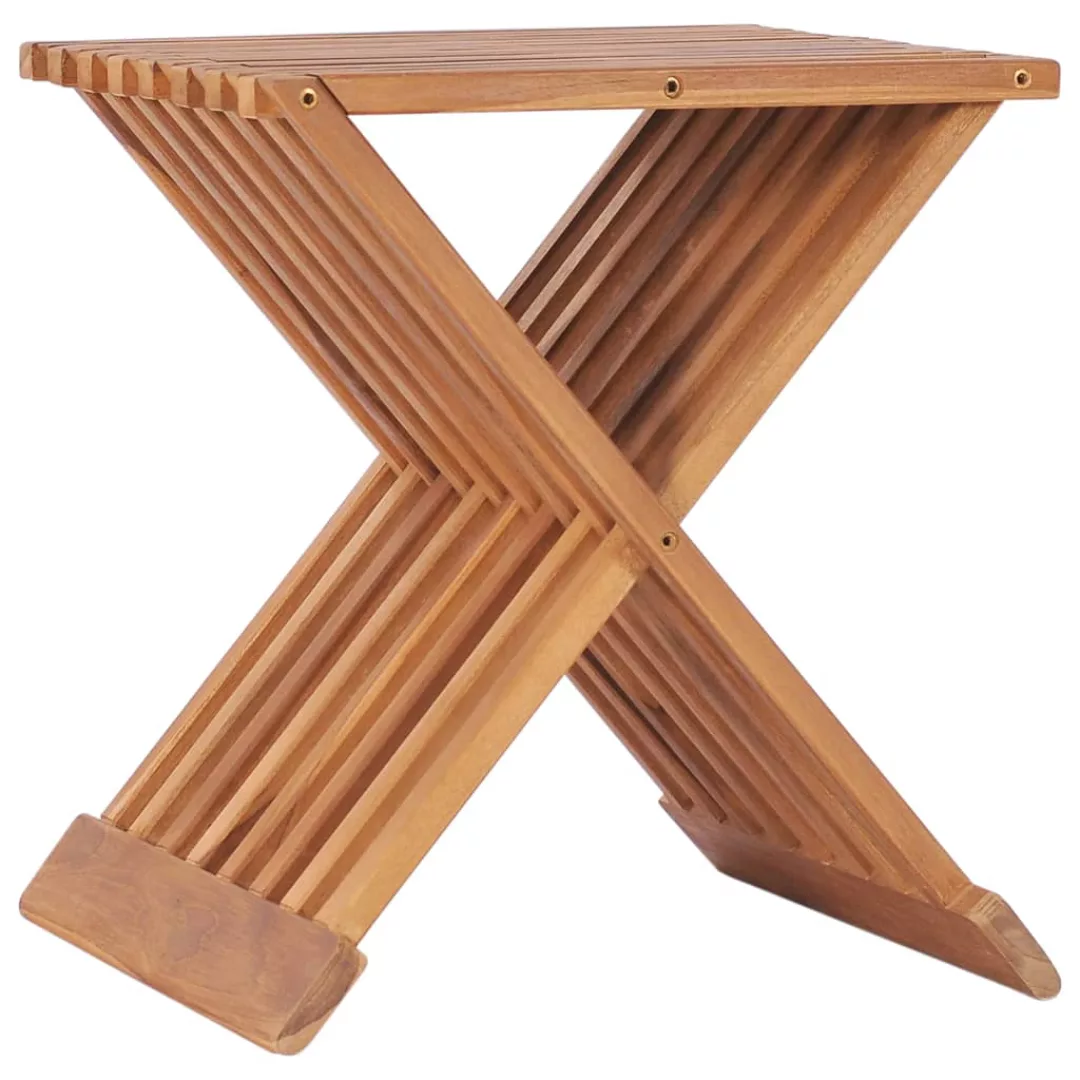 Klappbarer Hocker 40×32×45 Cm Massivholz Teak günstig online kaufen