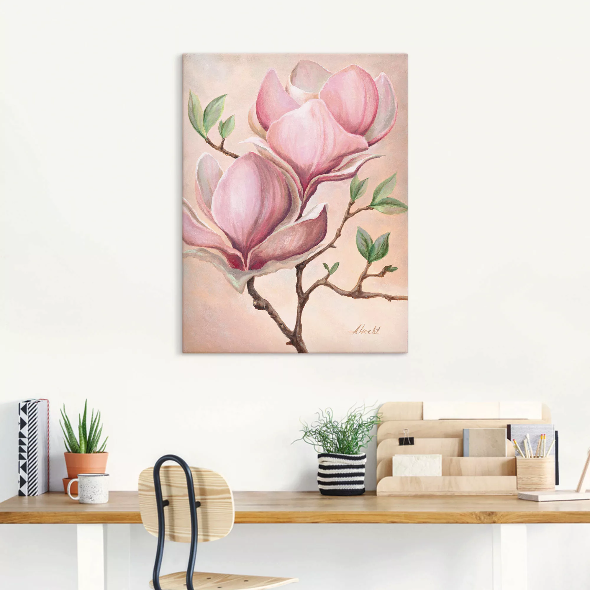 Artland Wandbild »Magnolienblüten«, Blumen, (1 St.), als Leinwandbild, Post günstig online kaufen