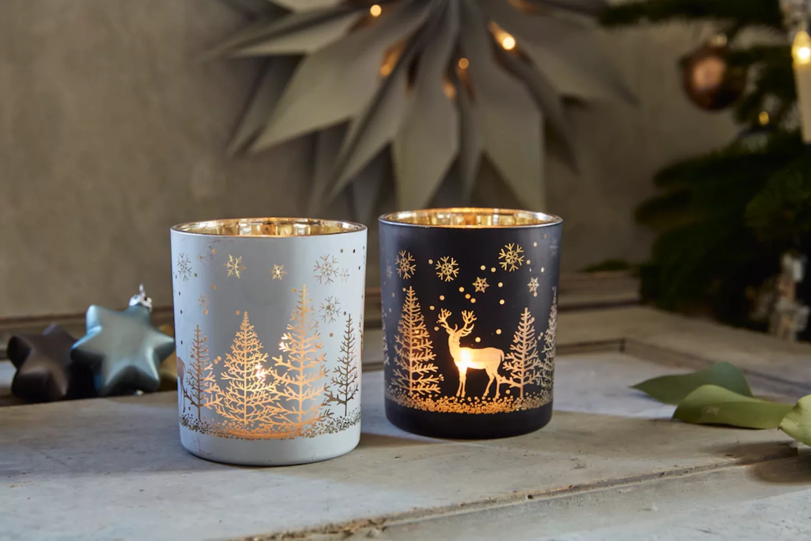 Creativ deco Teelichthalter »Weihnachtsdeko«, (4 St.) günstig online kaufen