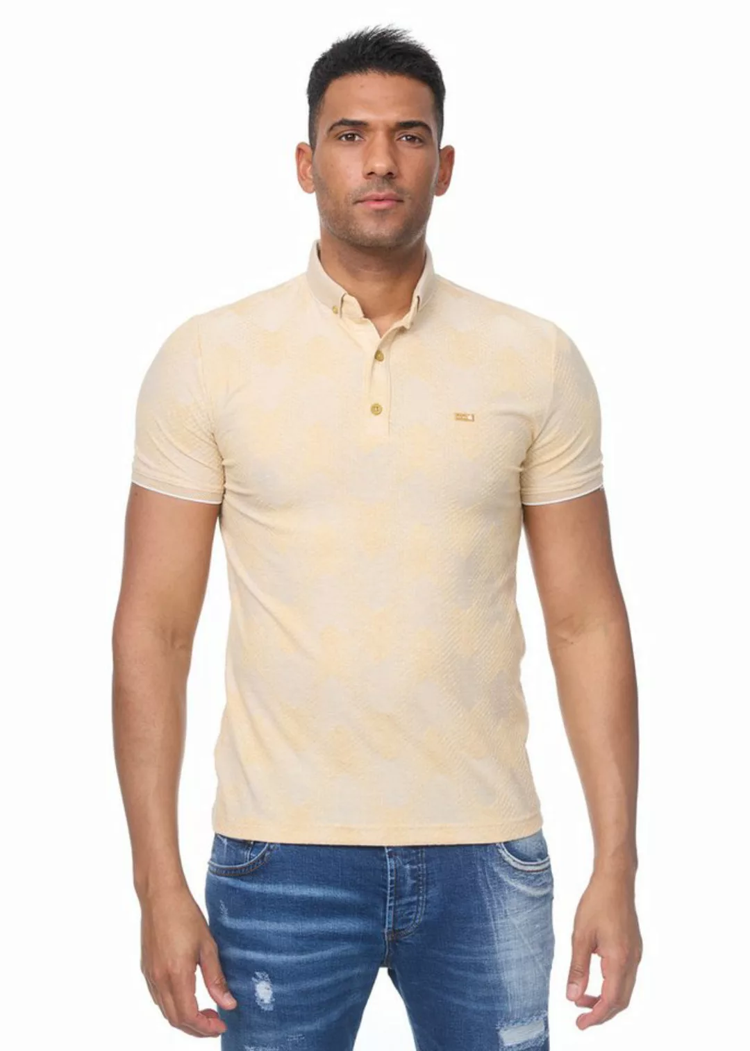 Denim Distriqt Poloshirt Modernes sommerliches Herren Poloshirt mit feinen günstig online kaufen