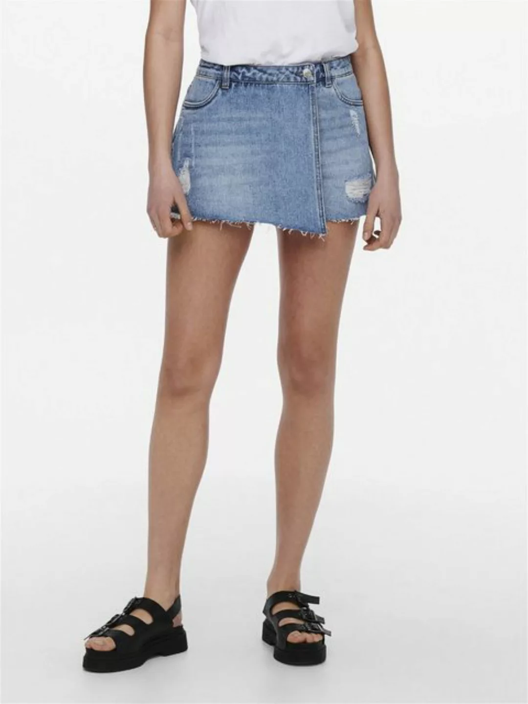 ONLY Jeansshorts Trendige Shorts Denim Minirock-Style Knopfleiste 7569 in H günstig online kaufen