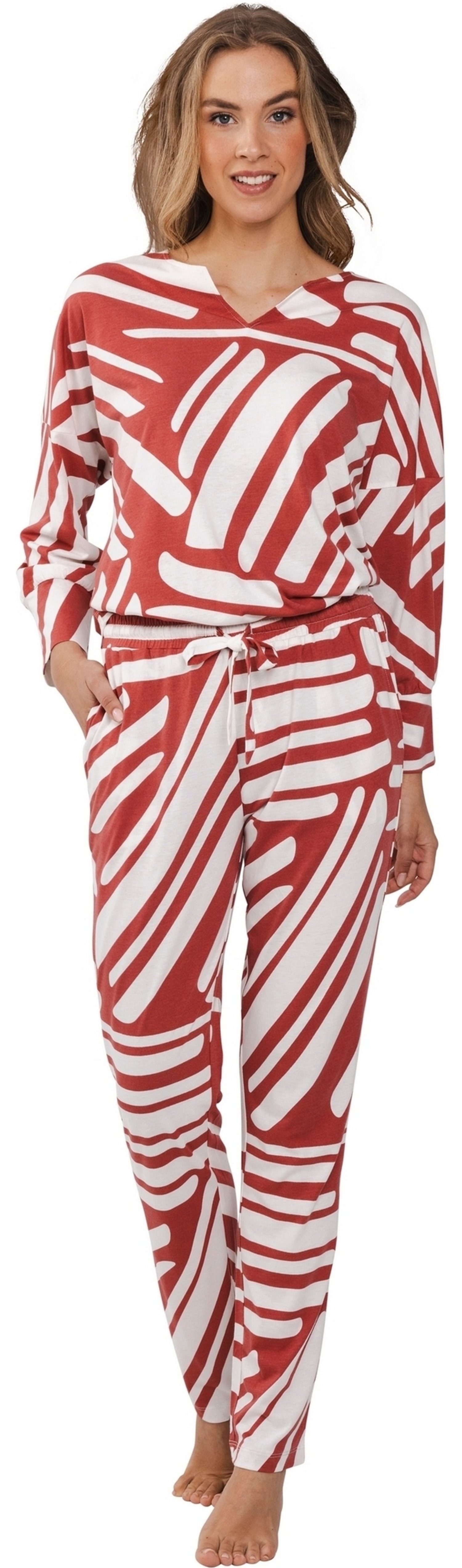 Pastunette Schlafanzug Damen Pyjama lang (2 günstig online kaufen