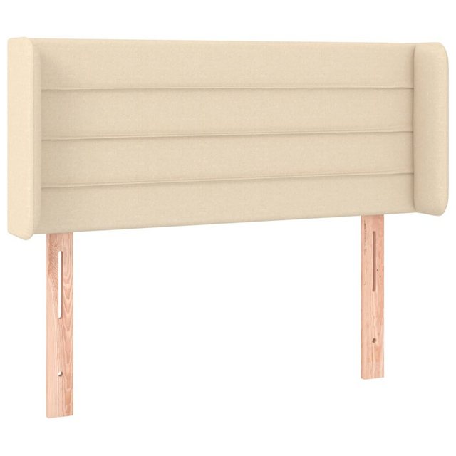 vidaXL Bett, Kopfteil mit Ohren Creme 83x16x78/88 cm Stoff günstig online kaufen