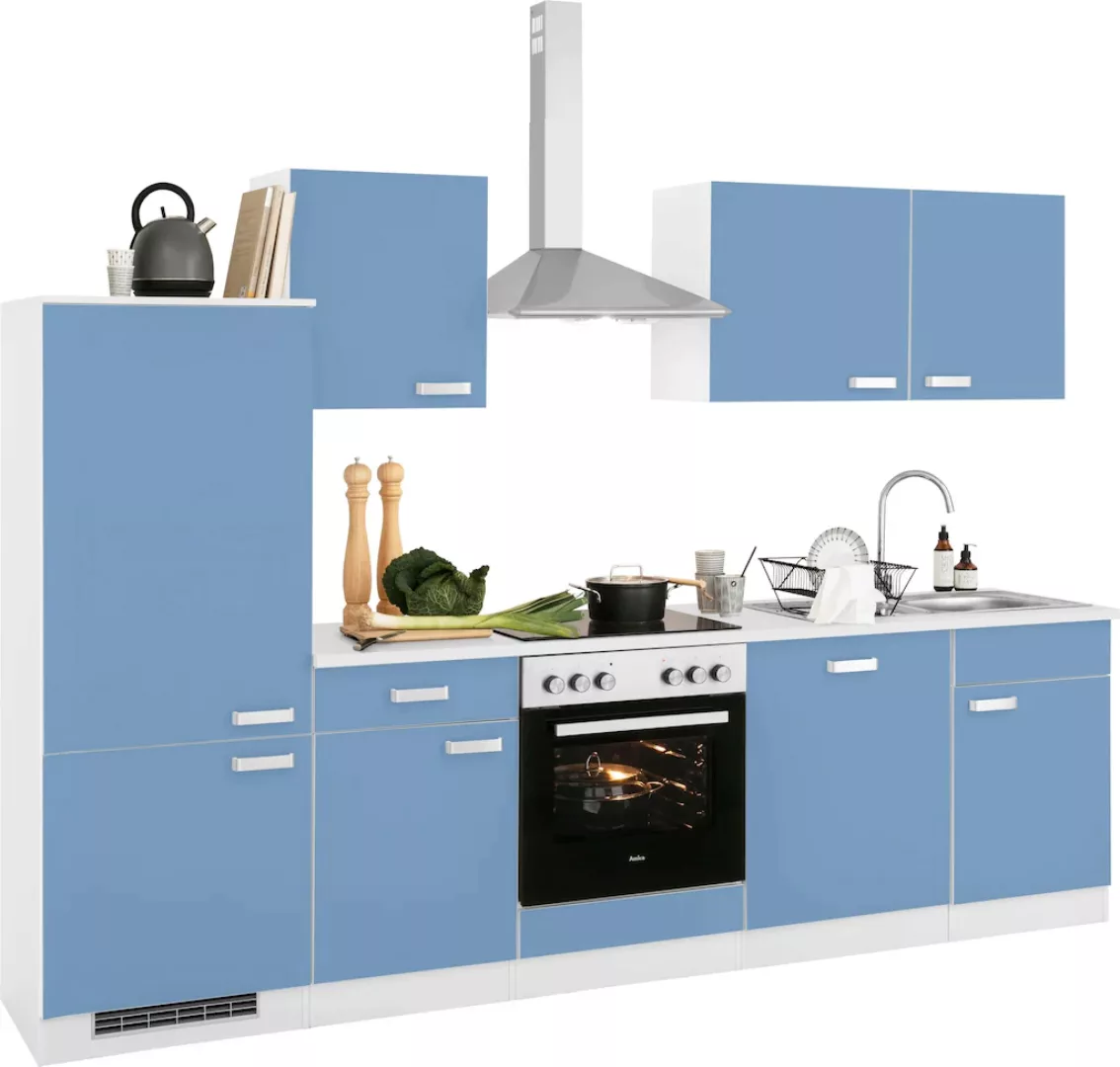 wiho Küchen Küchenzeile »Husum«, mit E-Geräten, Breite 280 cm günstig online kaufen
