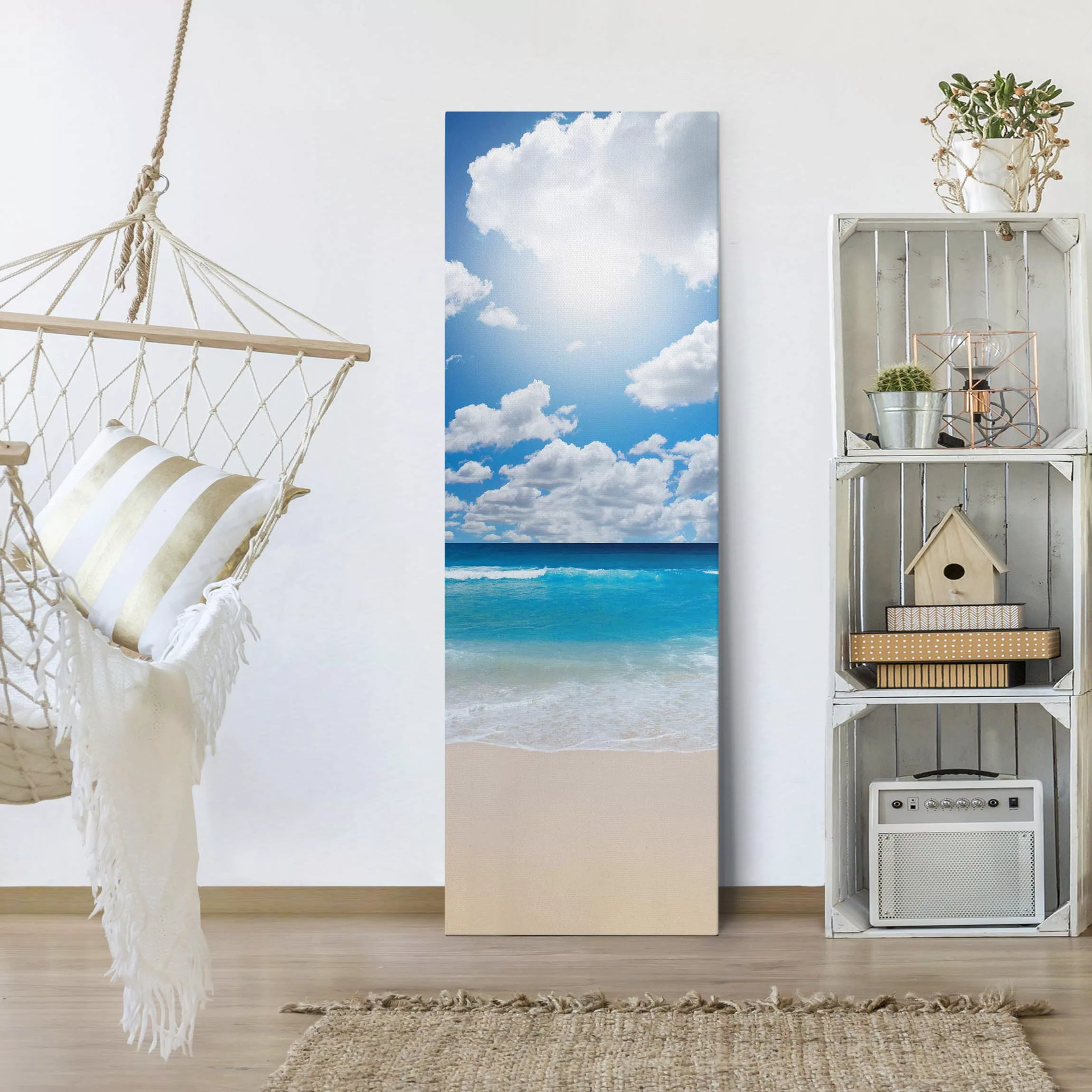 Leinwandbild Strand - Hochformat Touch of Paradise günstig online kaufen