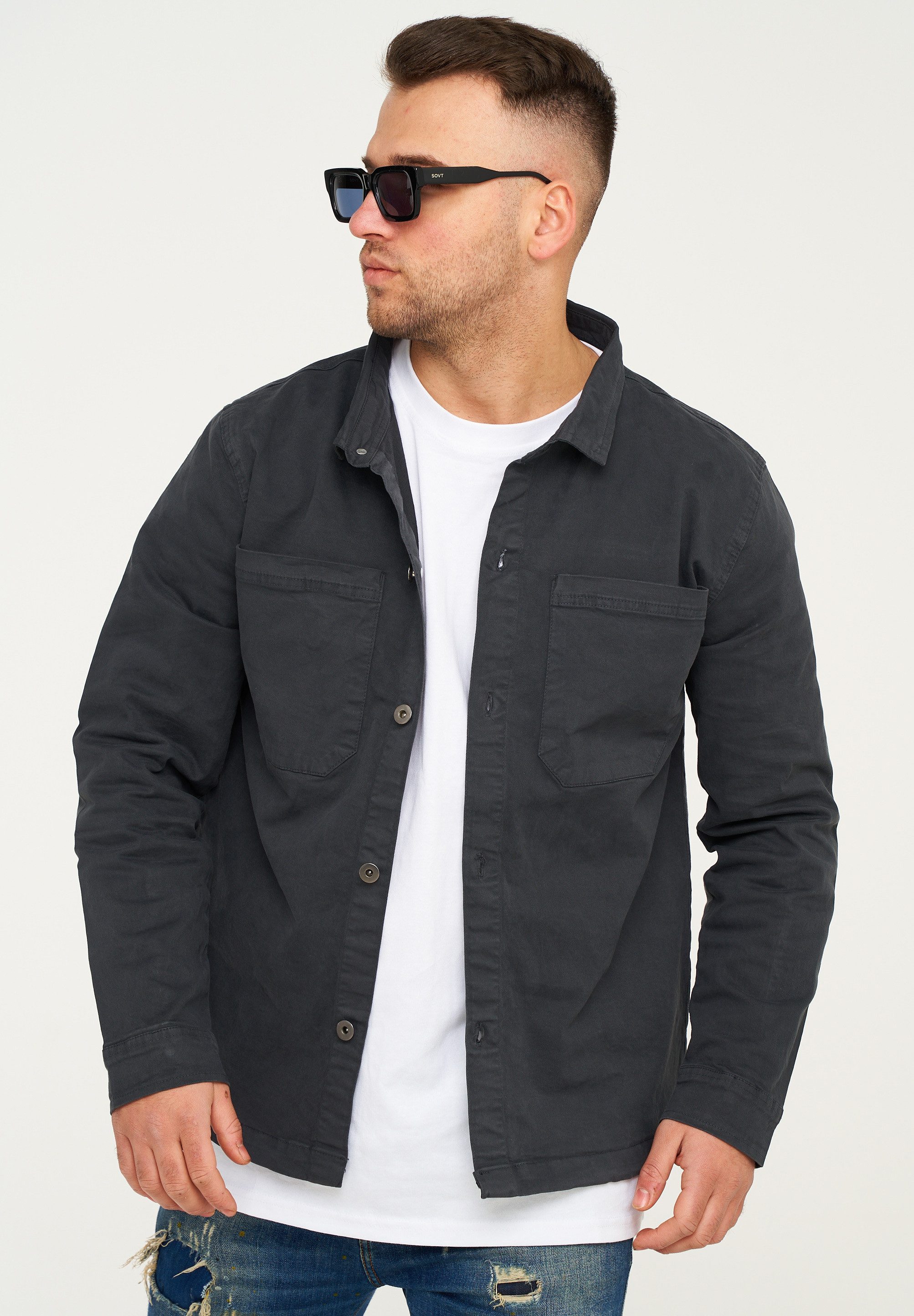 SOULSTAR Langarmhemd S2PLUNGE Herren Overshirt Freizeithemd günstig online kaufen