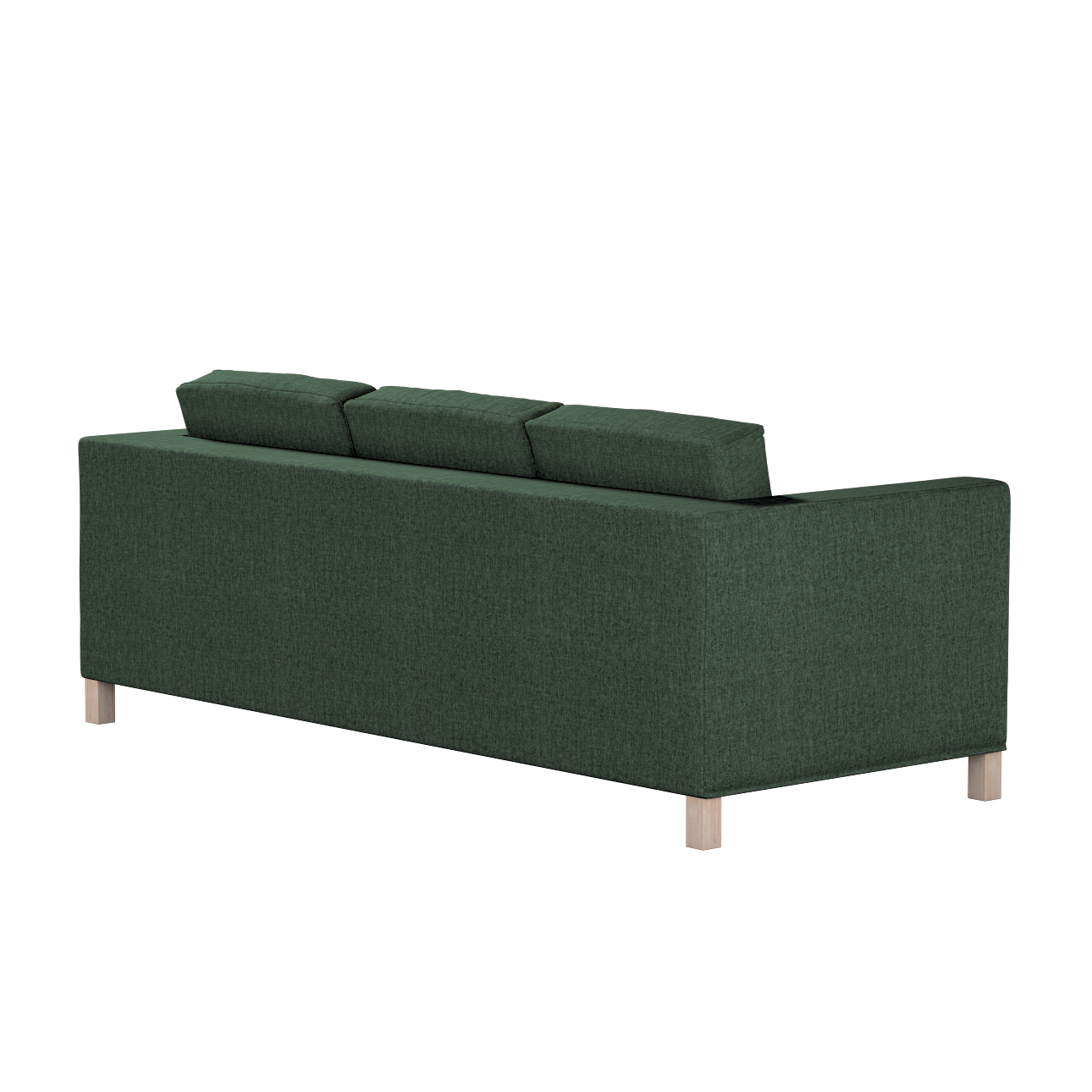 Bezug für Karlanda 3-Sitzer Sofa nicht ausklappbar, kurz, dunkelgrün, Bezug günstig online kaufen