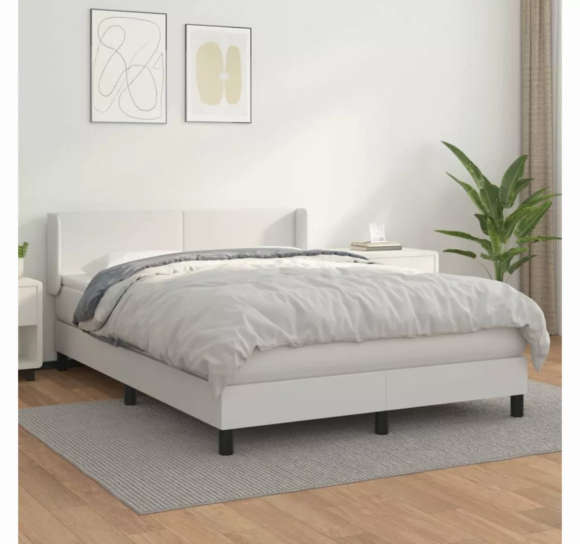 vidaXL Boxspringbett Bett Boxspringbett mit Matratze & Topper Kunstleder ve günstig online kaufen