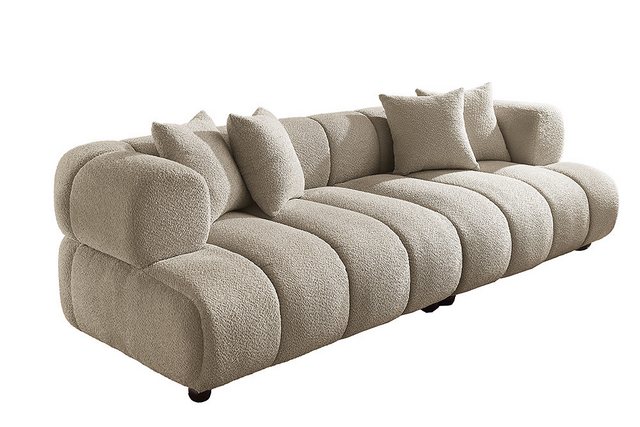 riess-ambiente Big-Sofa ADLON 255cm beige · XXL Couch aus Bouclé inkl. 4 Ki günstig online kaufen