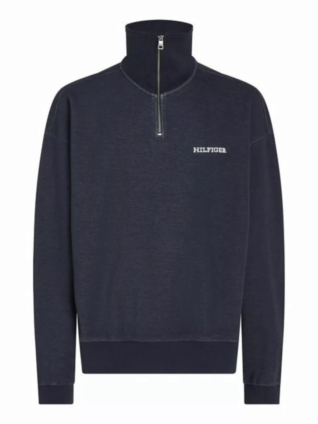 Tommy Hilfiger Sweatshirt MONOTYPE HONEYCOMB 1/4 ZIP Tommy Hilfiger Flag-St günstig online kaufen