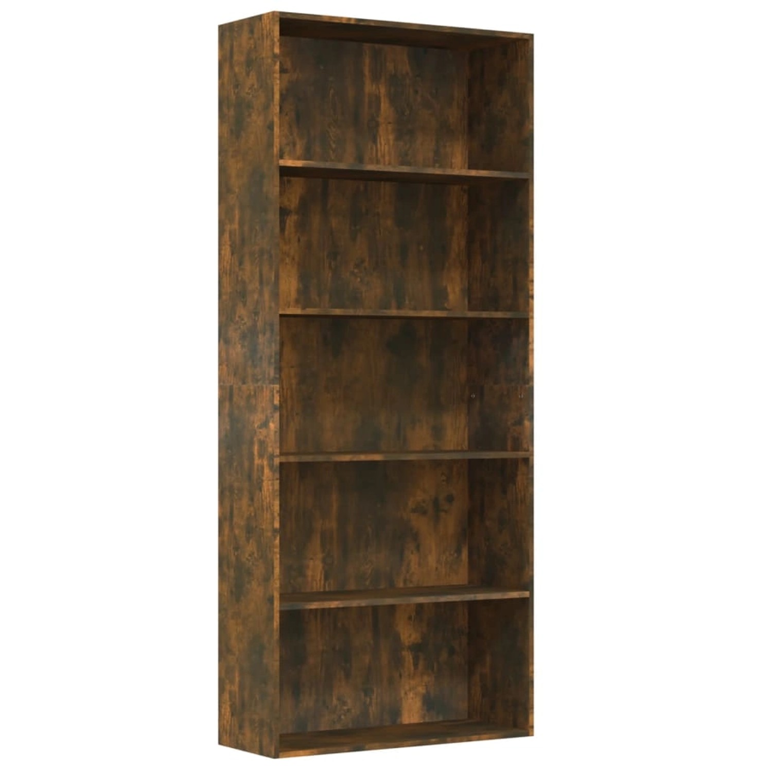 vidaXL Bücherregal 5 Fächer Räuchereiche 80x30x189 cm Holzwerkstoff günstig online kaufen