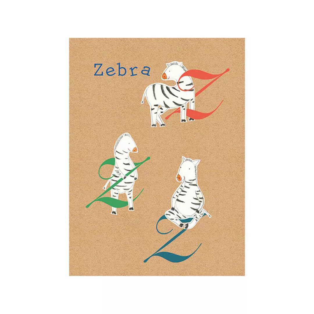 Komar Wandbild ABC Animal Z Buchstaben B/L: ca. 40x50 cm günstig online kaufen