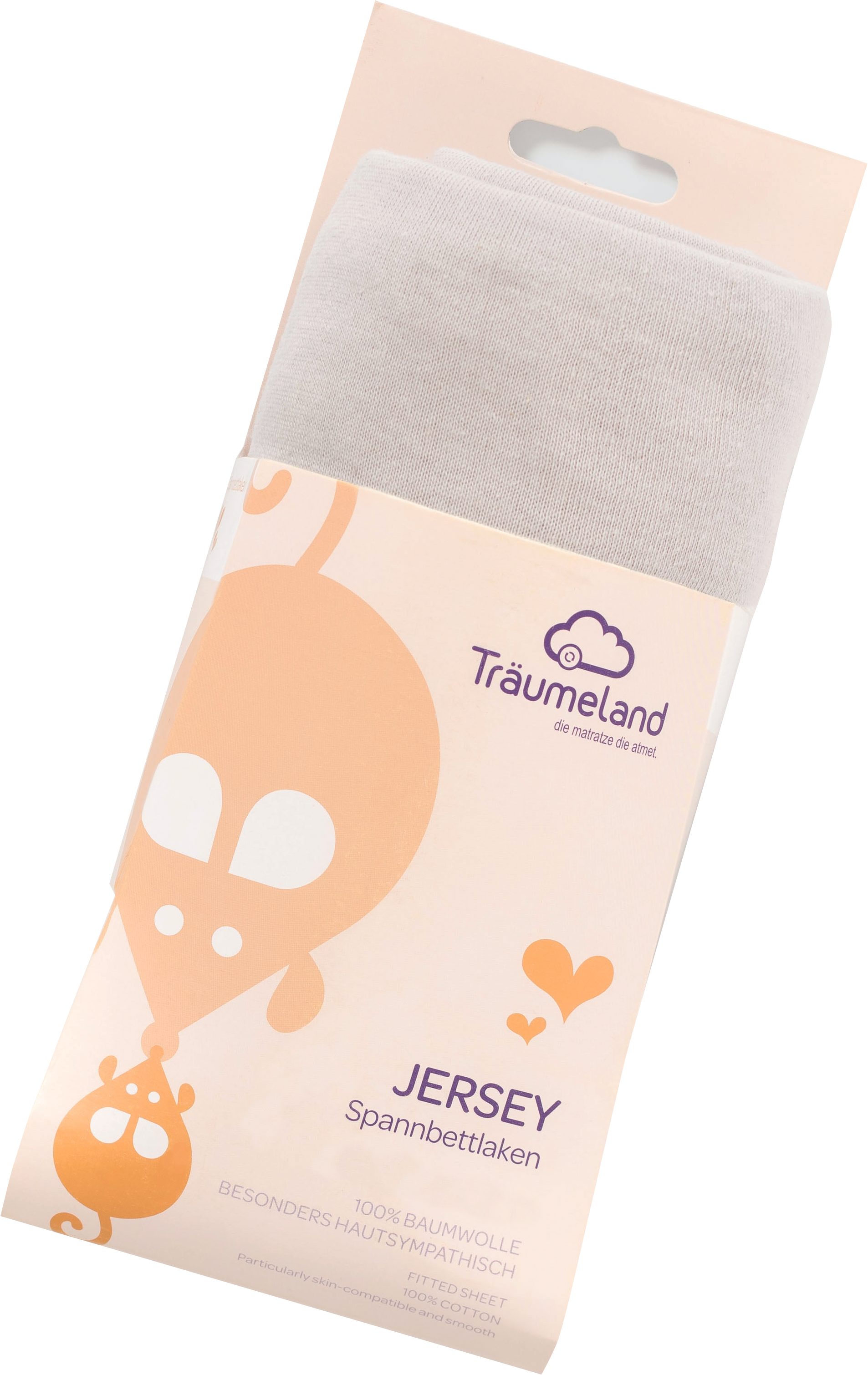 Träumeland Spannbettlaken Spannbettlaken Bio-Baumwolle, Jersey, Gummizug: günstig online kaufen