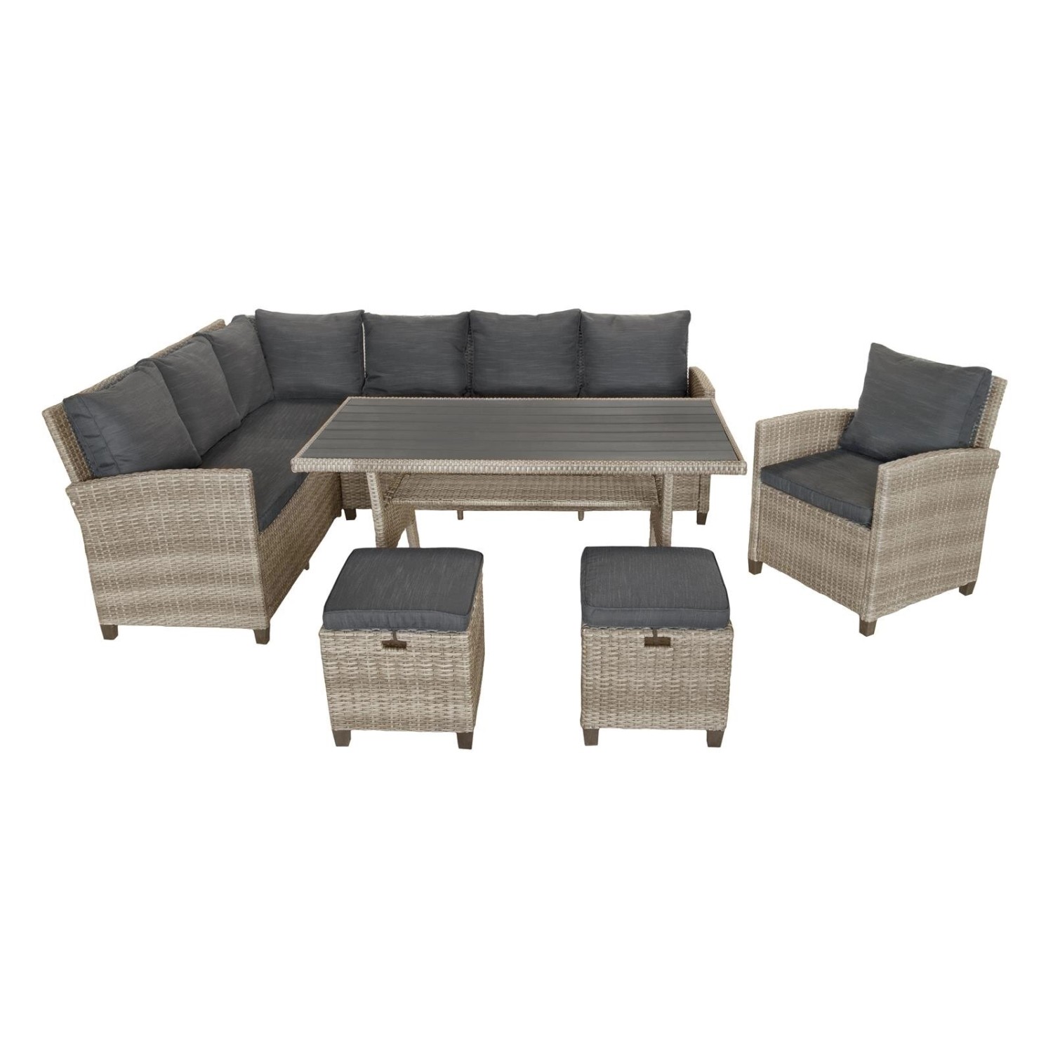 Green Spirit Garten Ecklounge Set Alpina Grau günstig online kaufen