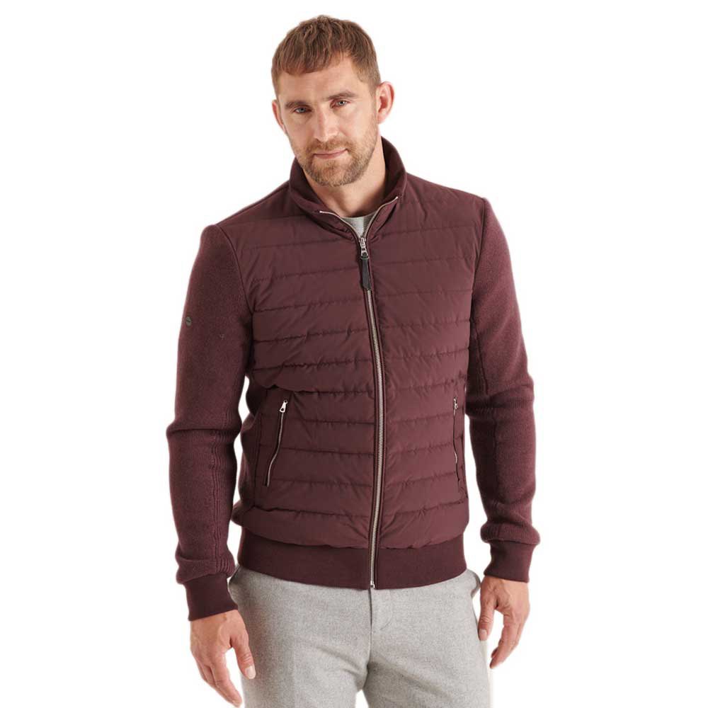 Superdry Studios Padded Knit Mix Jacke L Deep Burgundy günstig online kaufen