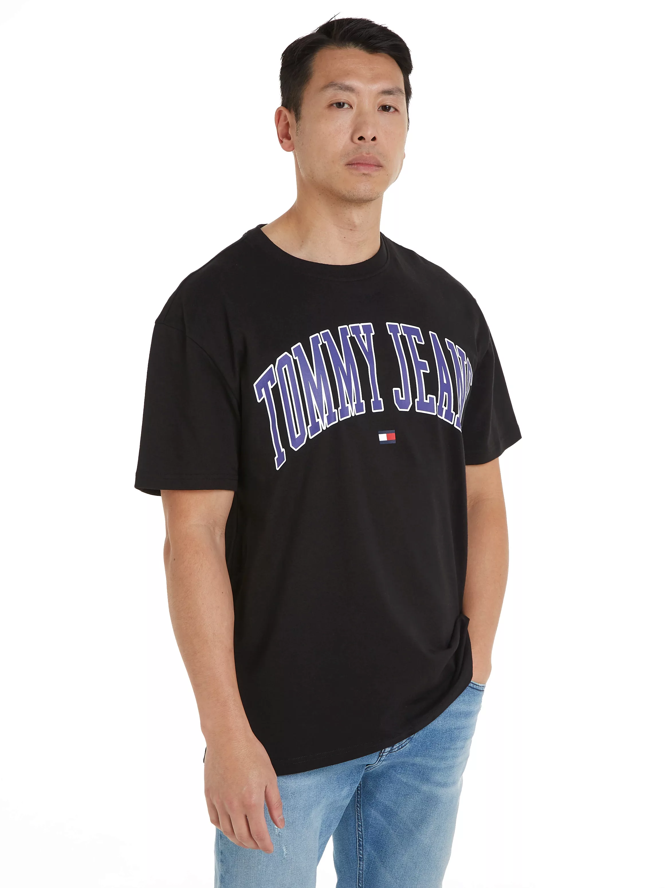 Tommy Jeans T-Shirt "TJM REG POPCOLOR VARSITY TEE EXT", mit modischem Marke günstig online kaufen