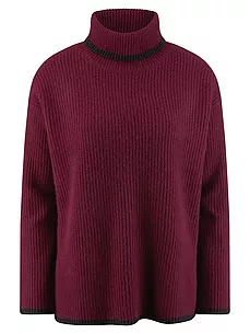 Rollkragen-Pullover include lila günstig online kaufen